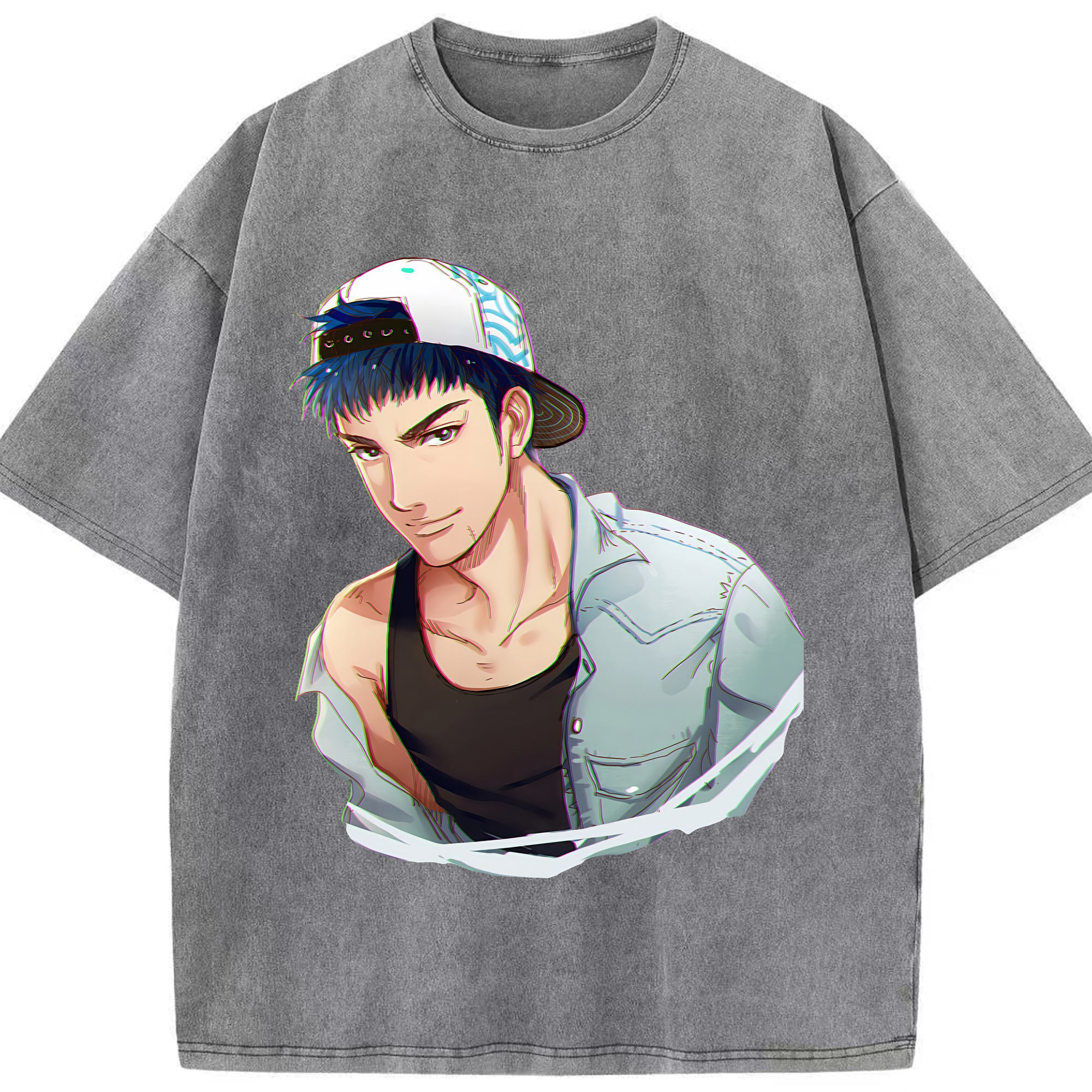 （画像用） SLAM DUNK／スラムダンク 綿100% ヴィンテージ風 半袖Tシャツ（フロントプリント）