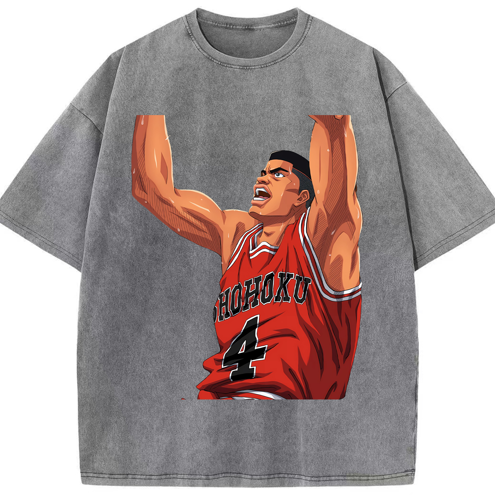 （画像用） SLAM DUNK／スラムダンク 綿100% ヴィンテージ風 半袖Tシャツ（フロントプリント）