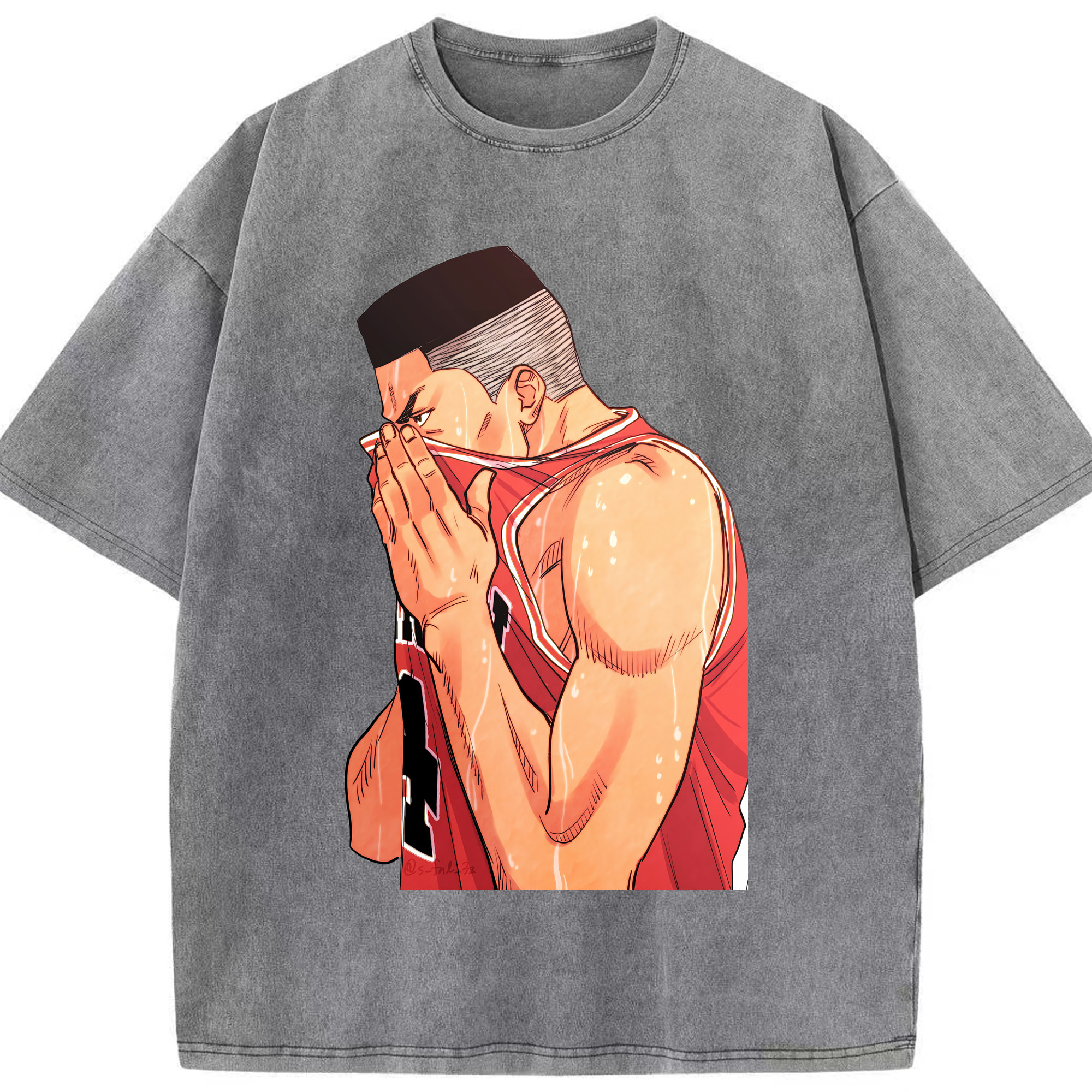 （画像用） SLAM DUNK／スラムダンク 綿100% ヴィンテージ風 半袖Tシャツ（フロントプリント）