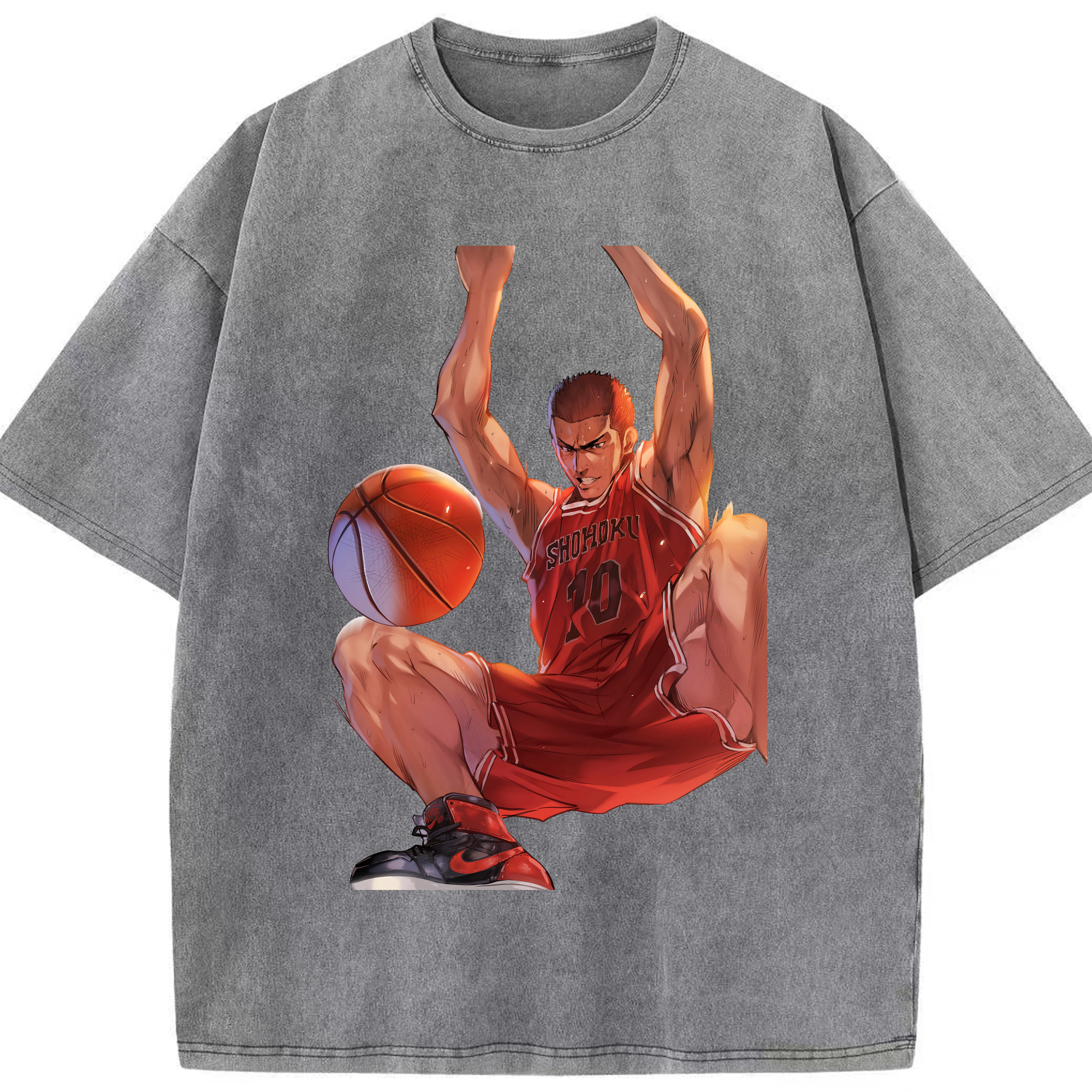 （画像用） SLAM DUNK／スラムダンク 綿100% ヴィンテージ風 半袖Tシャツ（フロントプリント）