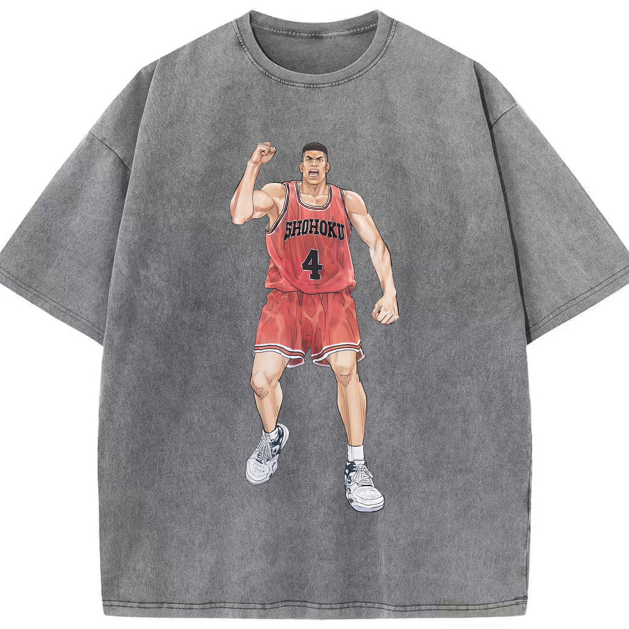 （画像用） SLAM DUNK／スラムダンク 綿100% ヴィンテージ風 半袖Tシャツ（フロントプリント）