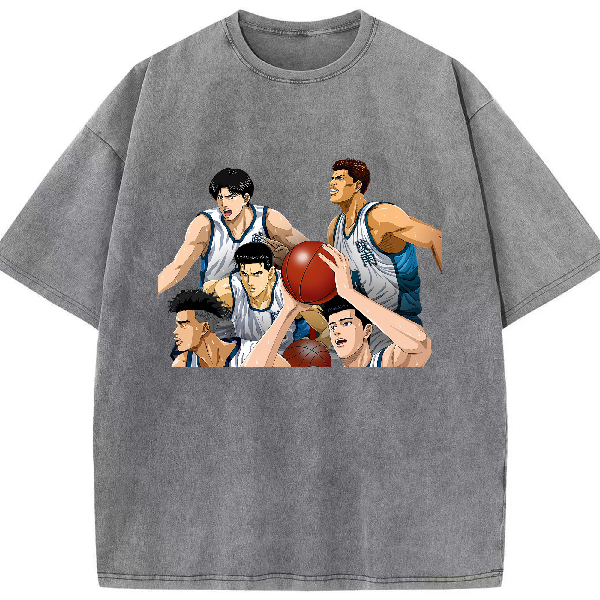 （画像用） SLAM DUNK／スラムダンク 綿100% ヴィンテージ風 半袖Tシャツ（フロントプリント）