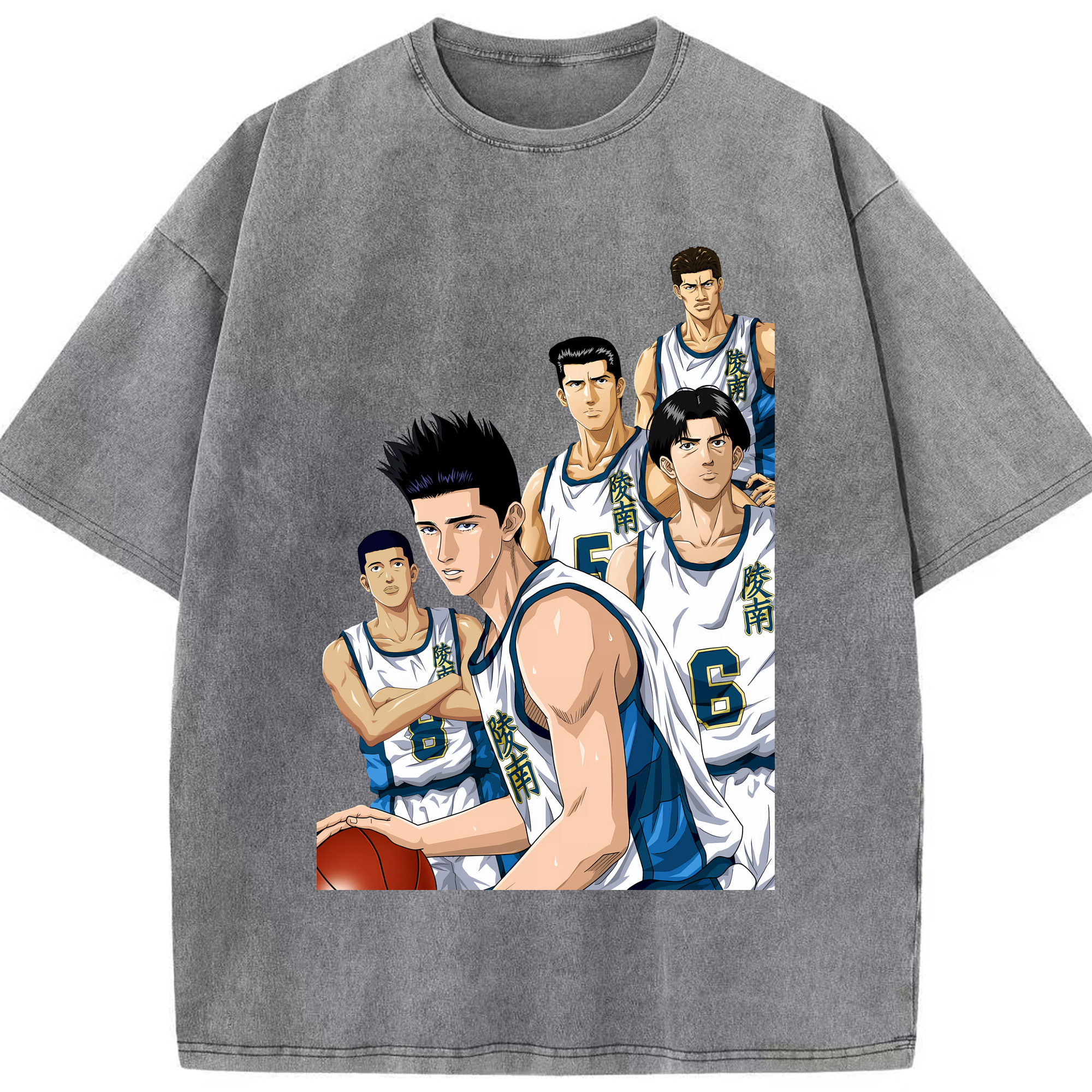 （画像用） SLAM DUNK／スラムダンク 綿100% ヴィンテージ風 半袖Tシャツ（フロントプリント）
