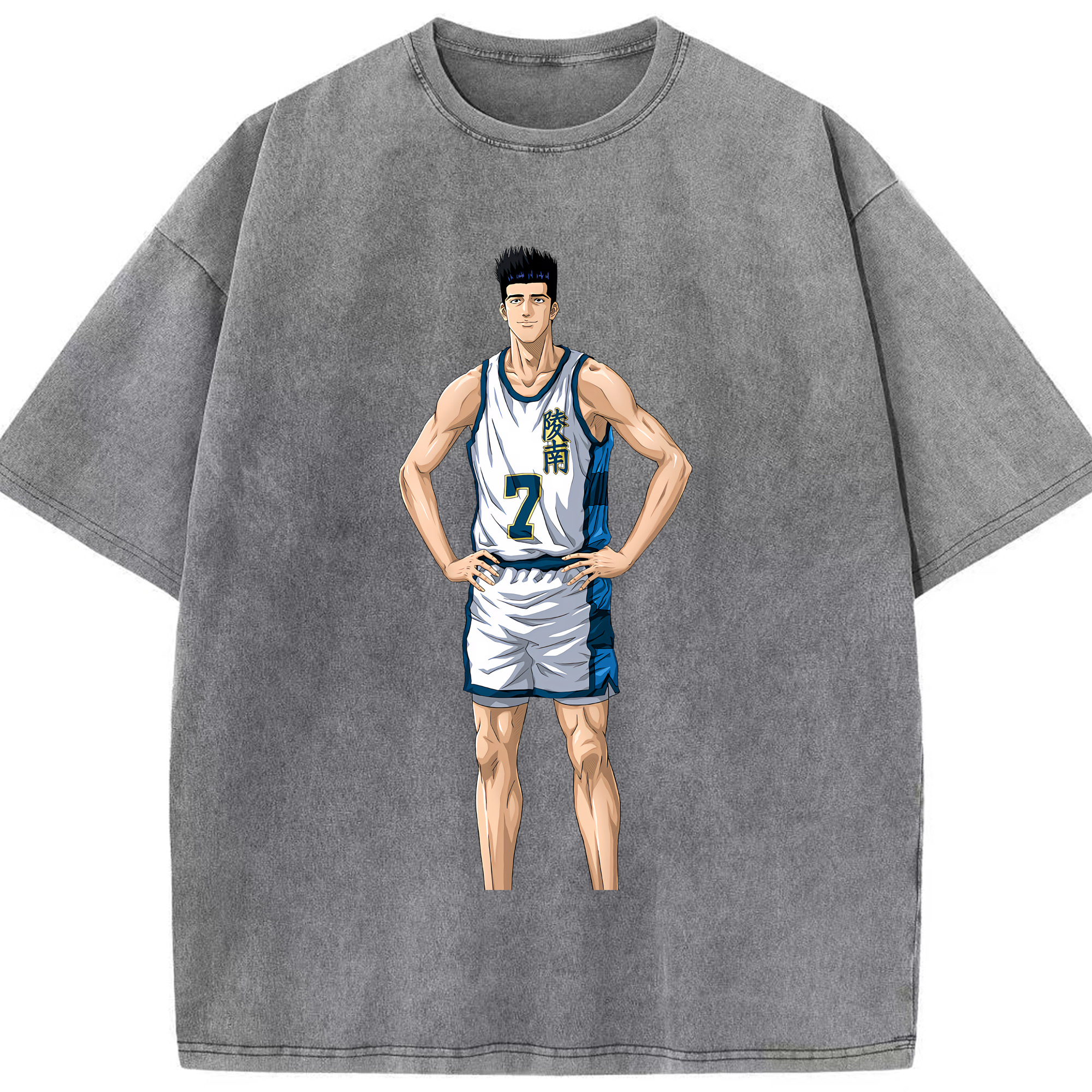 （画像用） SLAM DUNK／スラムダンク 綿100% ヴィンテージ風 半袖Tシャツ（フロントプリント）