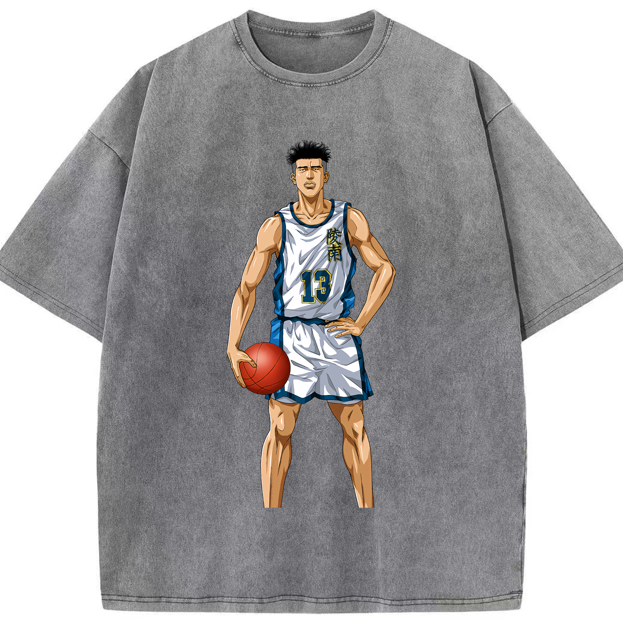 （画像用） SLAM DUNK／スラムダンク 綿100% ヴィンテージ風 半袖Tシャツ（フロントプリント）