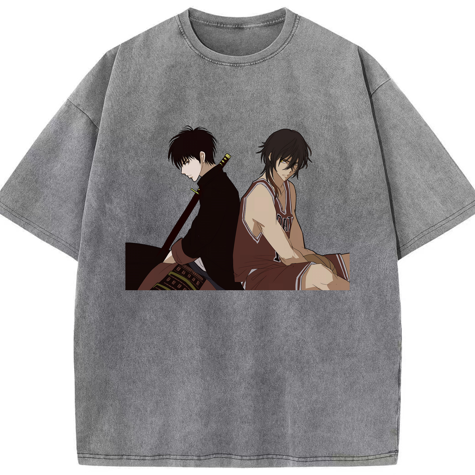 （画像用） SLAM DUNK／スラムダンク 綿100% ヴィンテージ風 半袖Tシャツ（フロントプリント）
