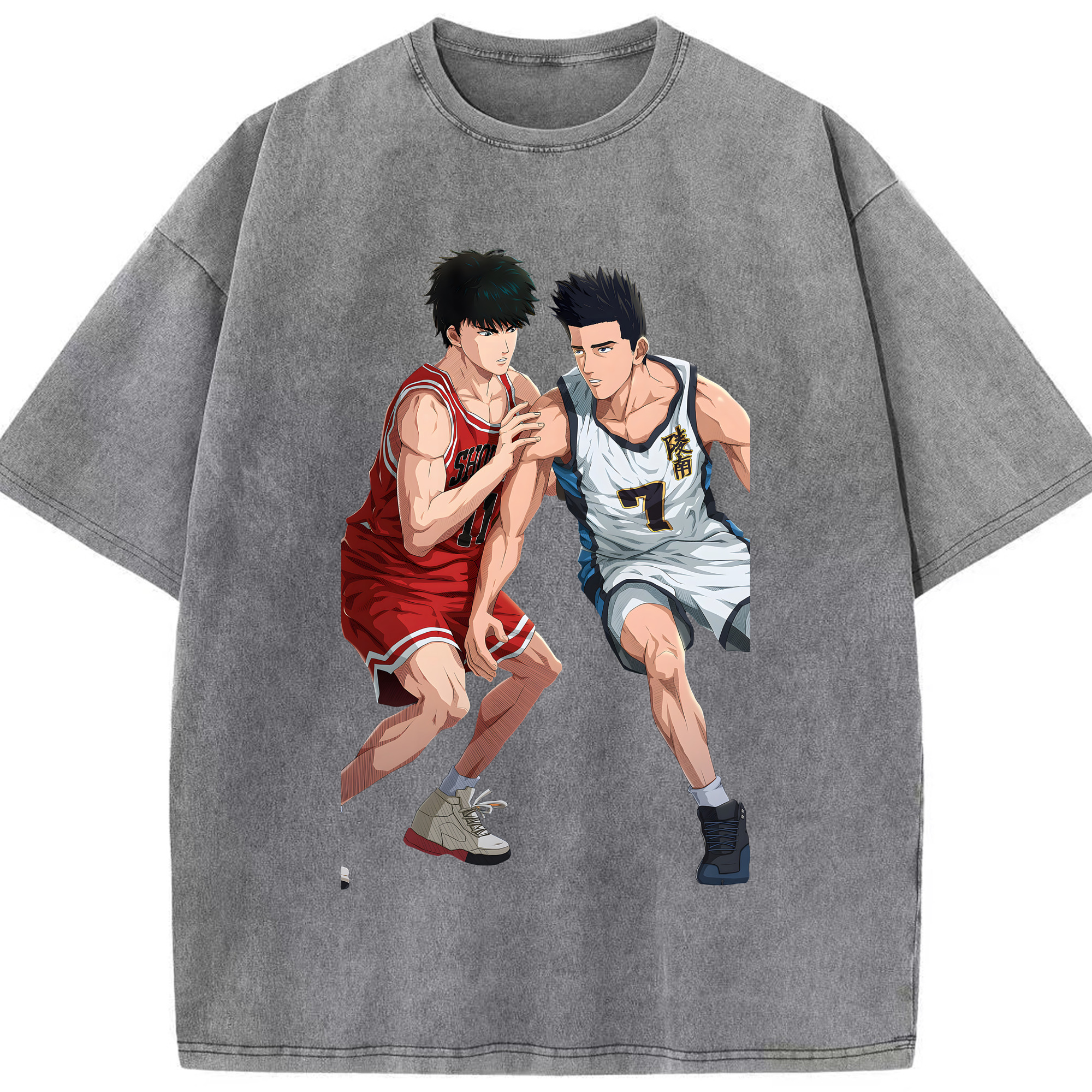 （画像用） SLAM DUNK／スラムダンク 綿100% ヴィンテージ風 半袖Tシャツ（フロントプリント）