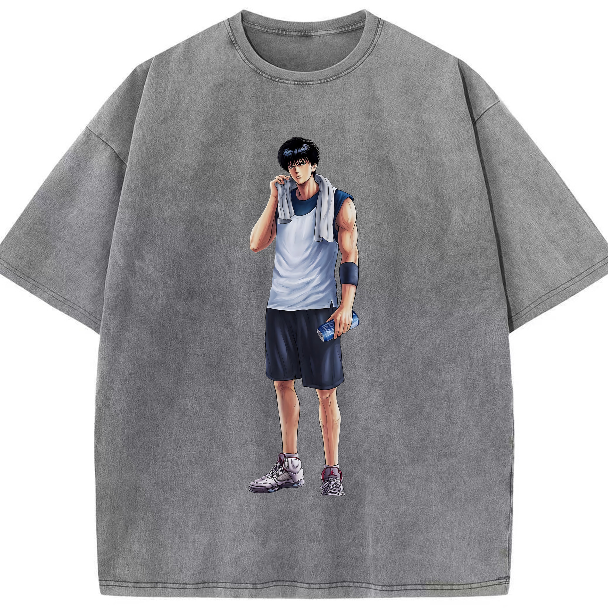 （画像用） SLAM DUNK／スラムダンク 綿100% ヴィンテージ風 半袖Tシャツ（フロントプリント）