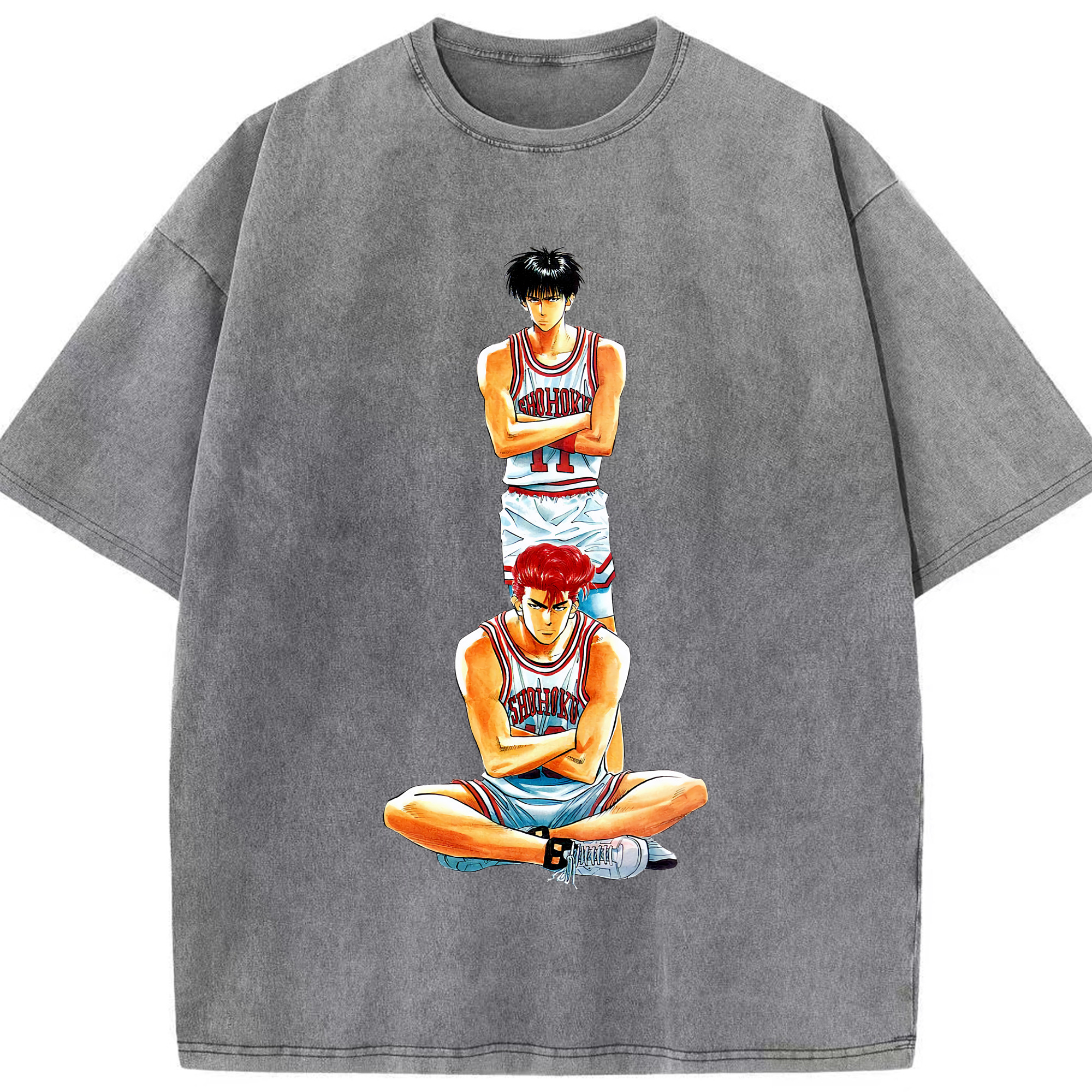 （画像用） SLAM DUNK／スラムダンク 綿100% ヴィンテージ風 半袖Tシャツ（フロントプリント）