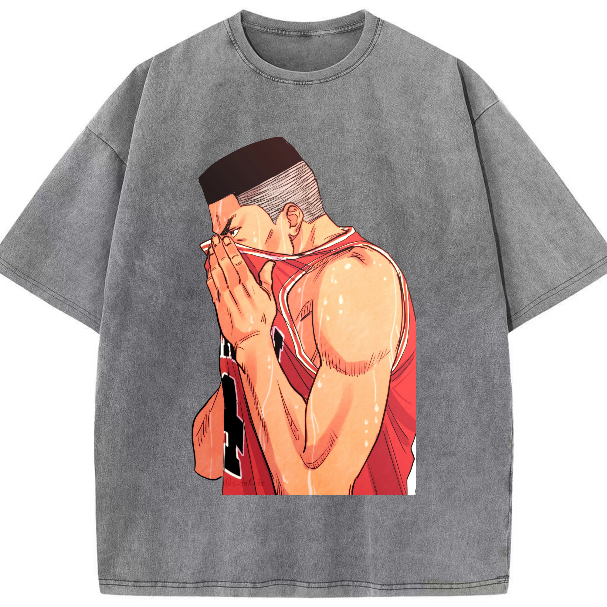 （画像用） SLAM DUNK／スラムダンク 綿100% ヴィンテージ風 半袖Tシャツ（フロントプリント）