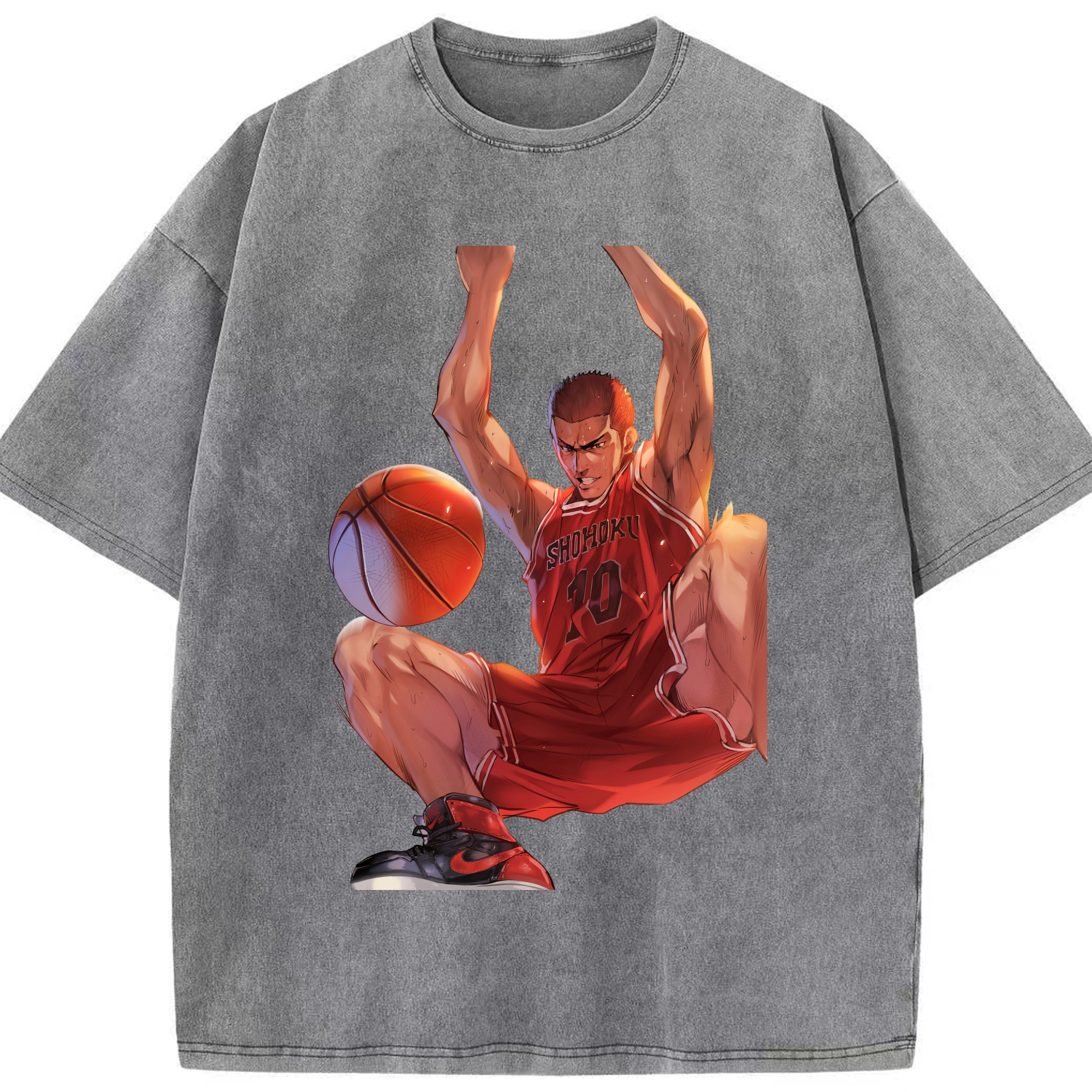 （画像用） SLAM DUNK／スラムダンク 綿100% ヴィンテージ風 半袖Tシャツ（フロントプリント）