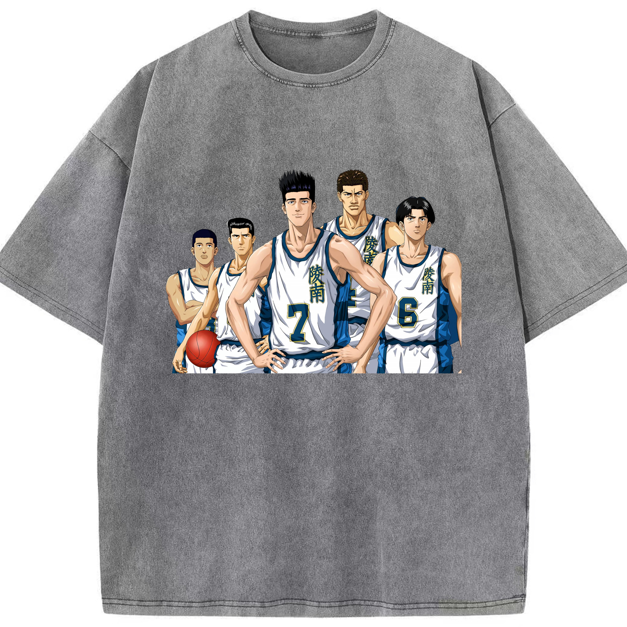 （画像用） SLAM DUNK／スラムダンク 綿100% ヴィンテージ風 半袖Tシャツ（フロントプリント）