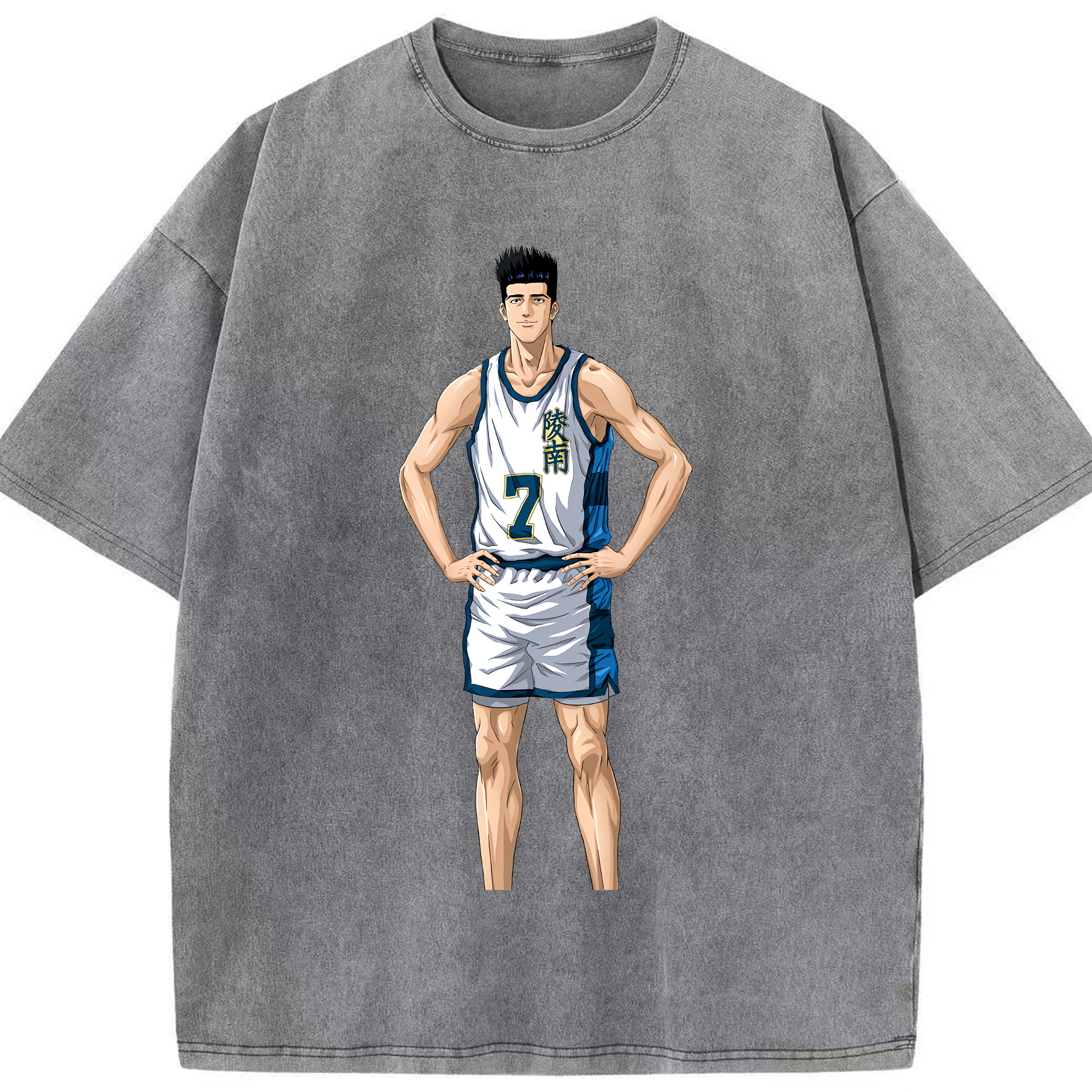 （画像用） SLAM DUNK／スラムダンク 綿100% ヴィンテージ風 半袖Tシャツ（フロントプリント）