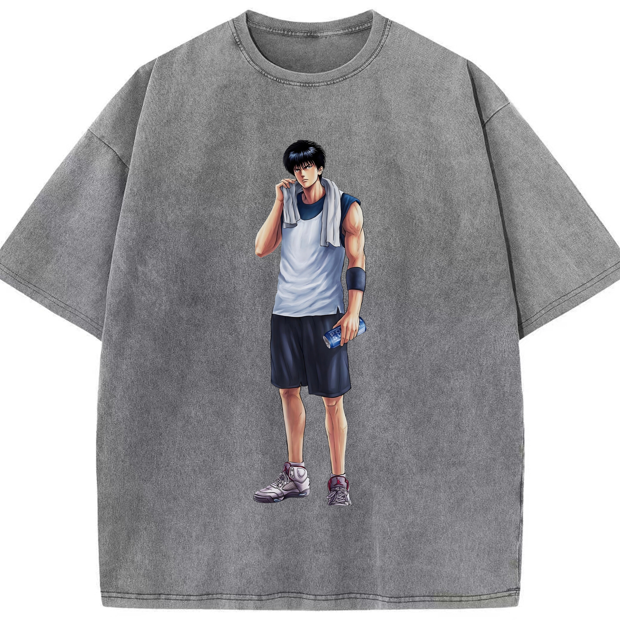 （画像用） SLAM DUNK／スラムダンク 綿100% ヴィンテージ風 半袖Tシャツ（フロントプリント）