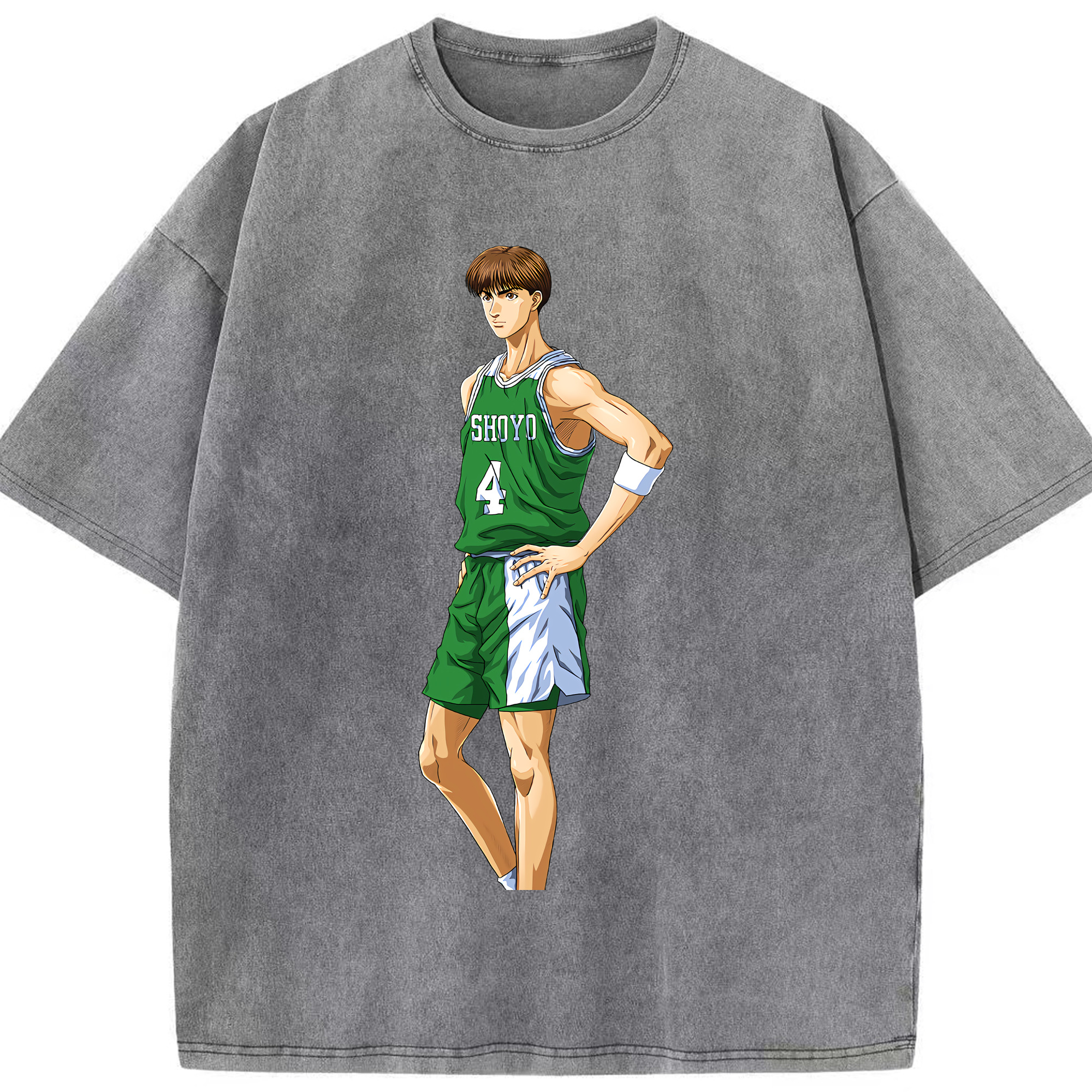 （画像用） SLAM DUNK／スラムダンク 綿100% ヴィンテージ風 半袖Tシャツ（フロントプリント）