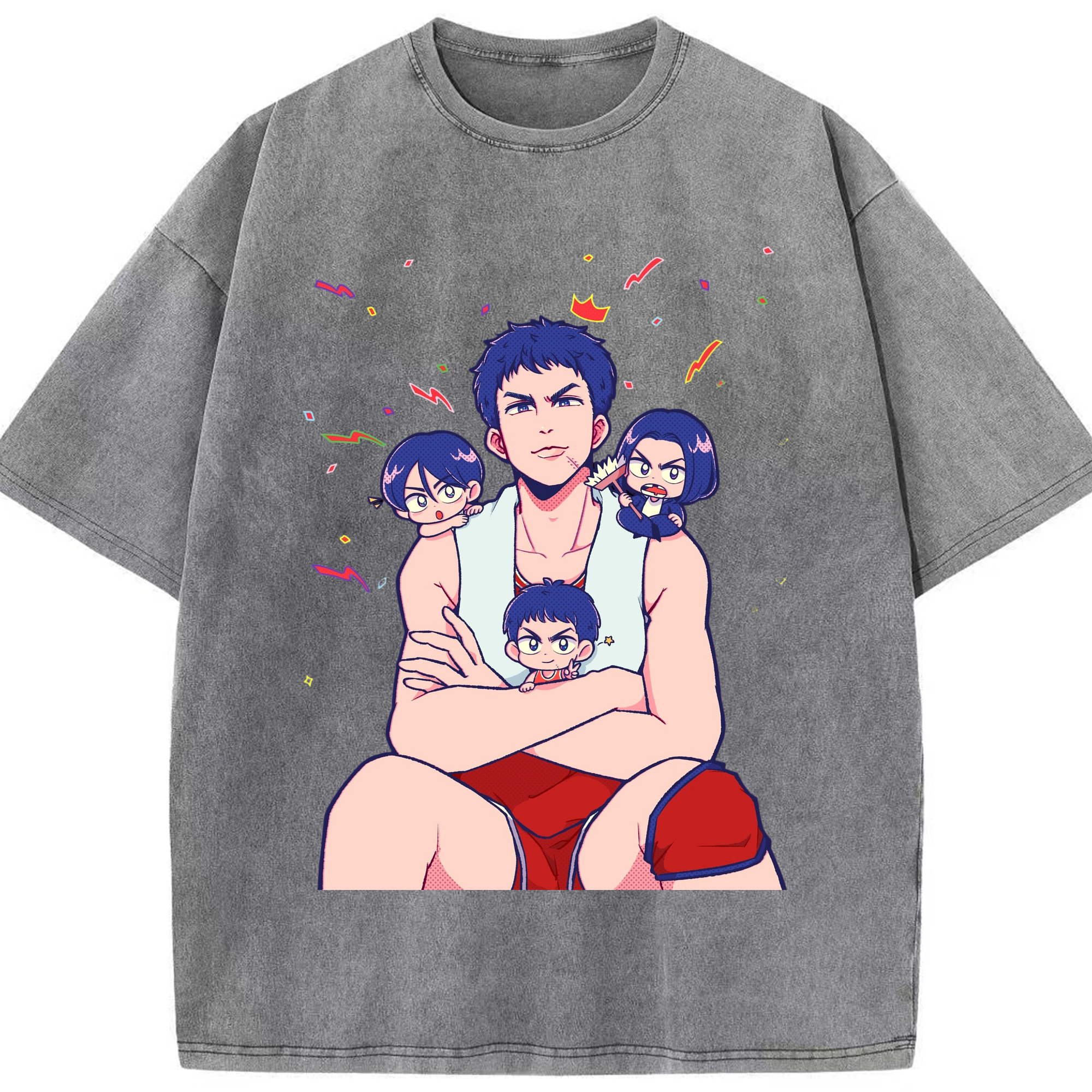 （画像用） SLAM DUNK／スラムダンク 綿100% ヴィンテージ風 半袖Tシャツ（フロントプリント）