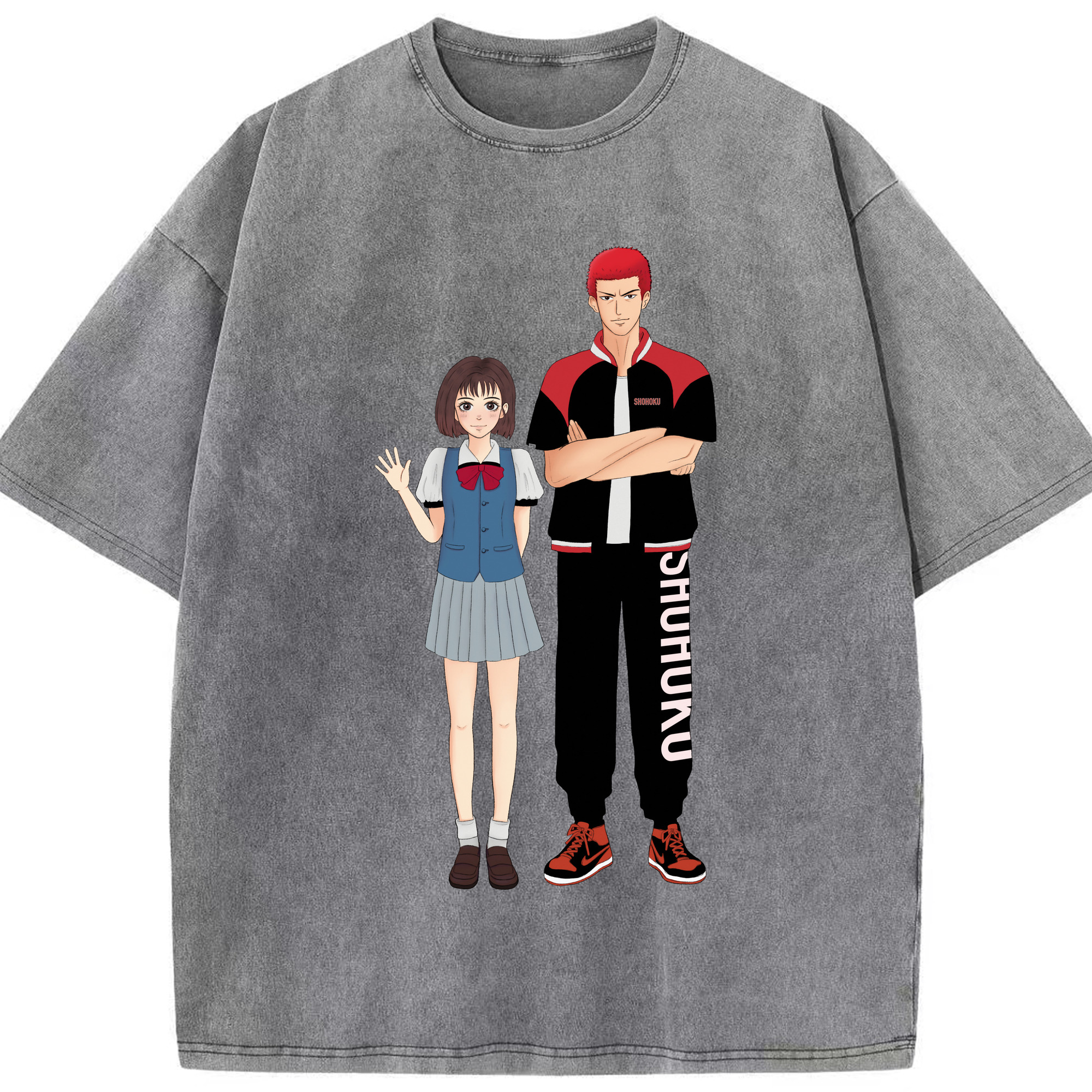 （画像用） SLAM DUNK／スラムダンク 綿100% ヴィンテージ風 半袖Tシャツ（フロントプリント）