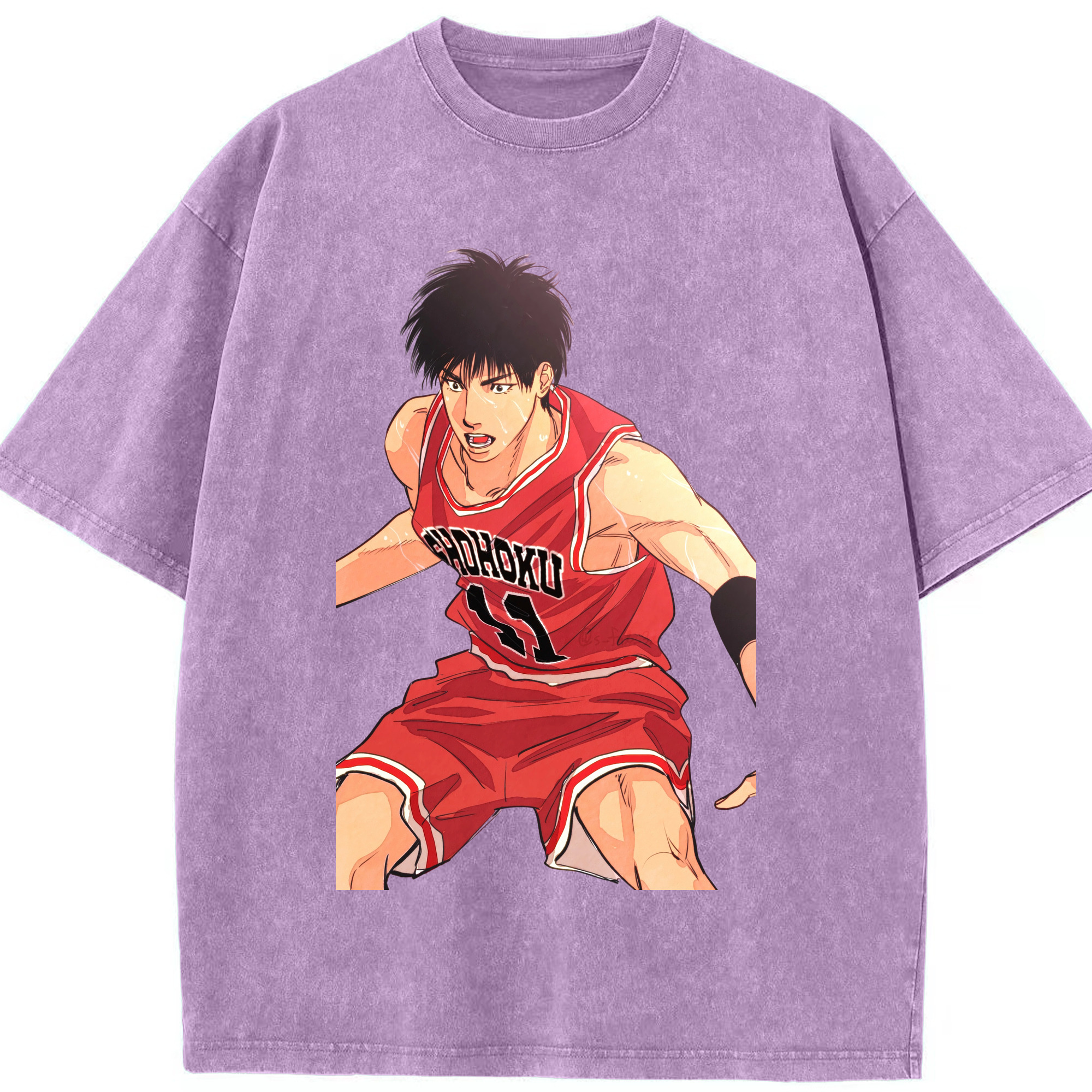 （画像用） SLAM DUNK／スラムダンク 綿100% ヴィンテージ風 半袖Tシャツ（フロントプリント）