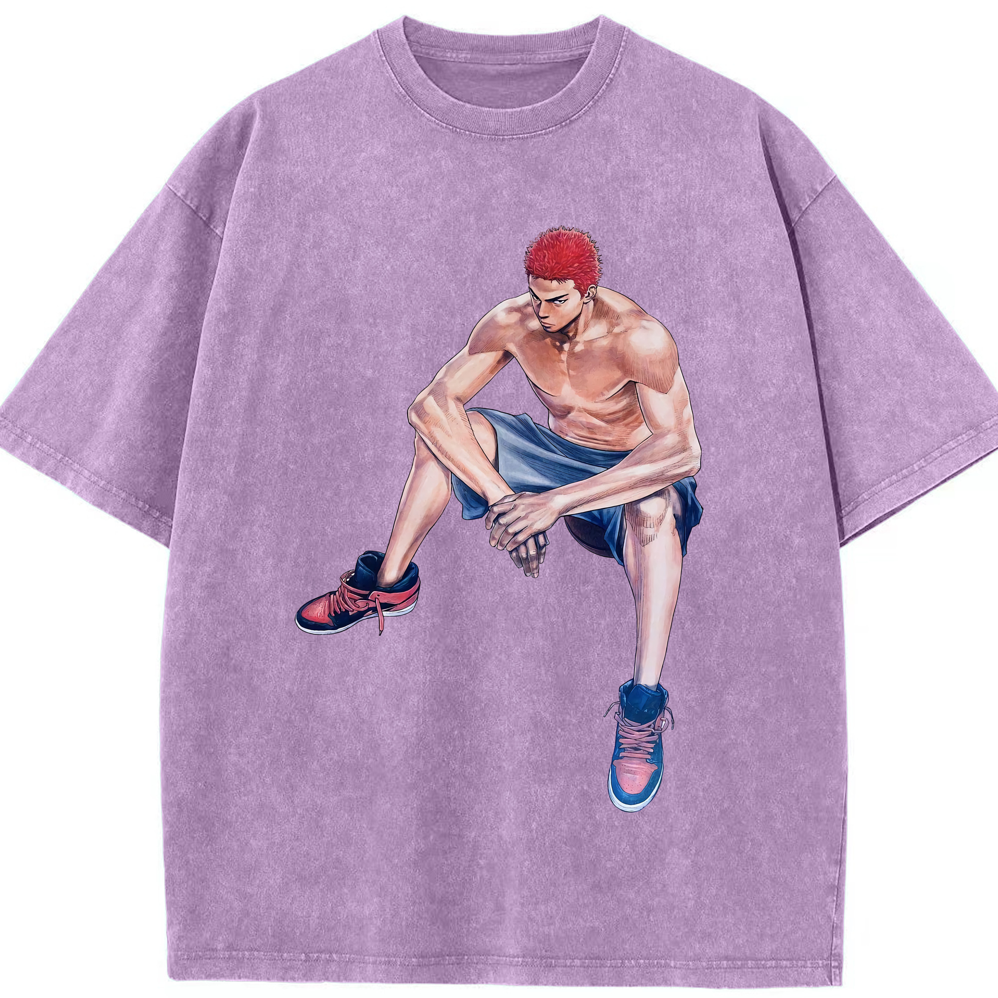 （画像用） SLAM DUNK／スラムダンク 綿100% ヴィンテージ風 半袖Tシャツ（フロントプリント）
