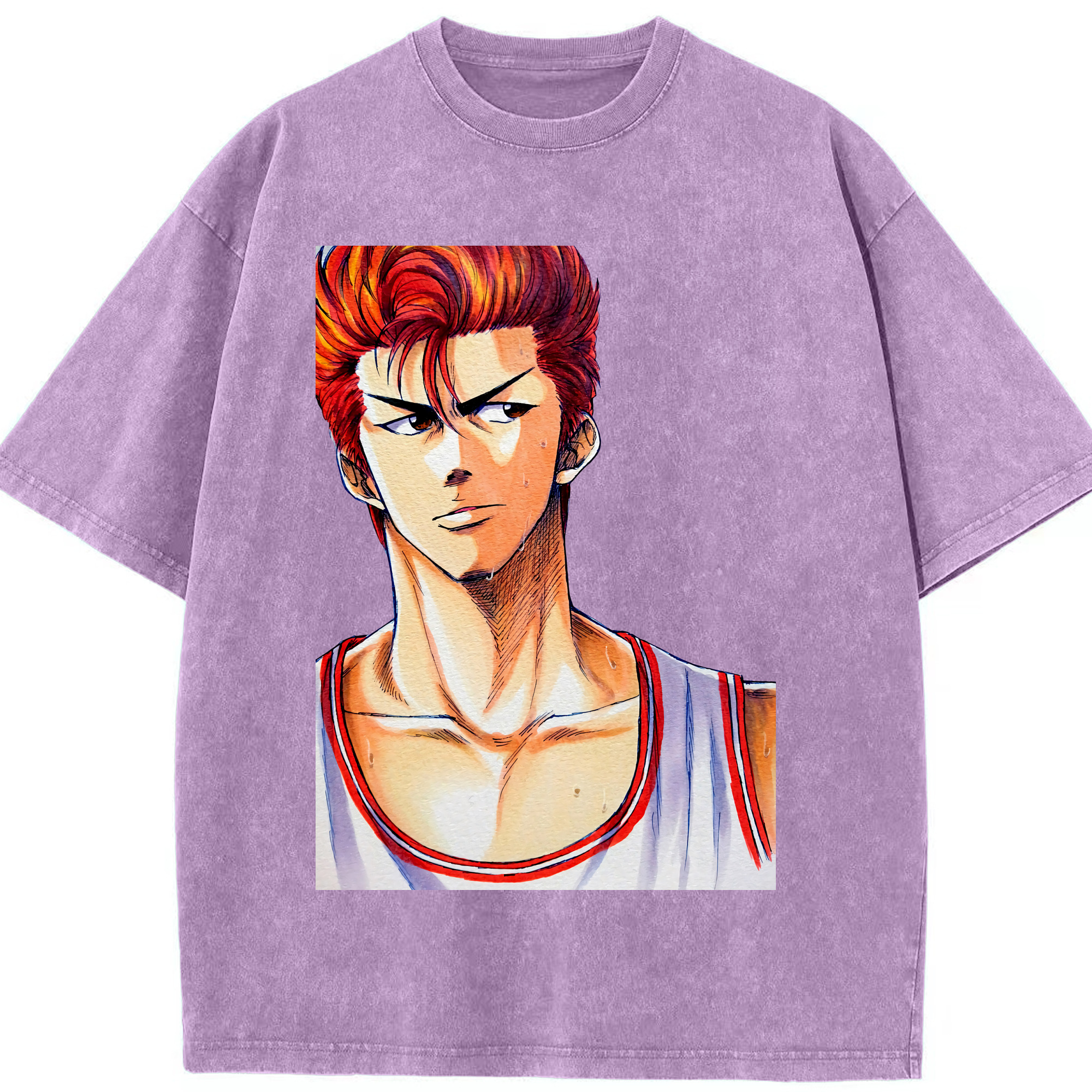 （画像用） SLAM DUNK／スラムダンク 綿100% ヴィンテージ風 半袖Tシャツ（フロントプリント）