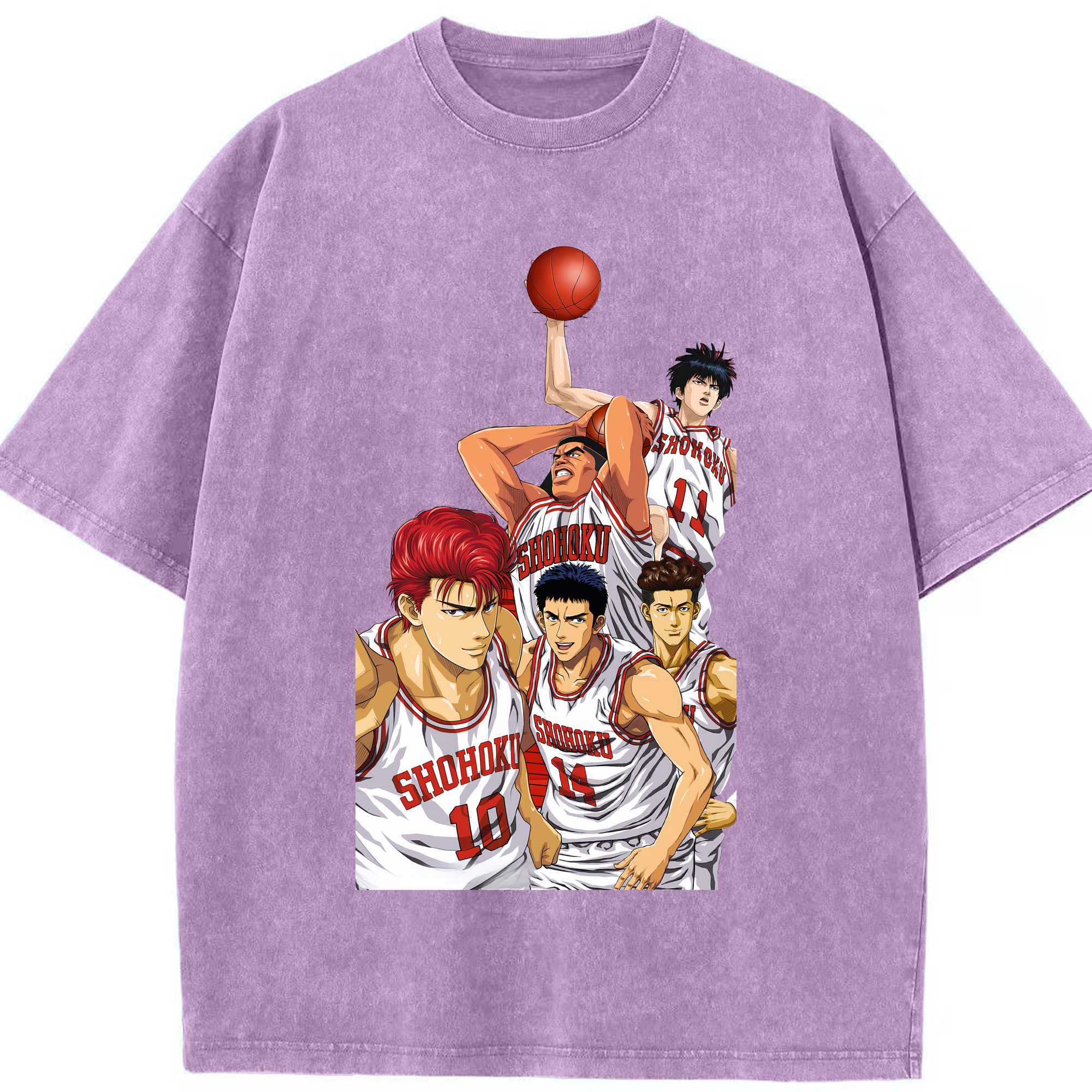 （画像用） SLAM DUNK／スラムダンク 綿100% ヴィンテージ風 半袖Tシャツ（フロントプリント）