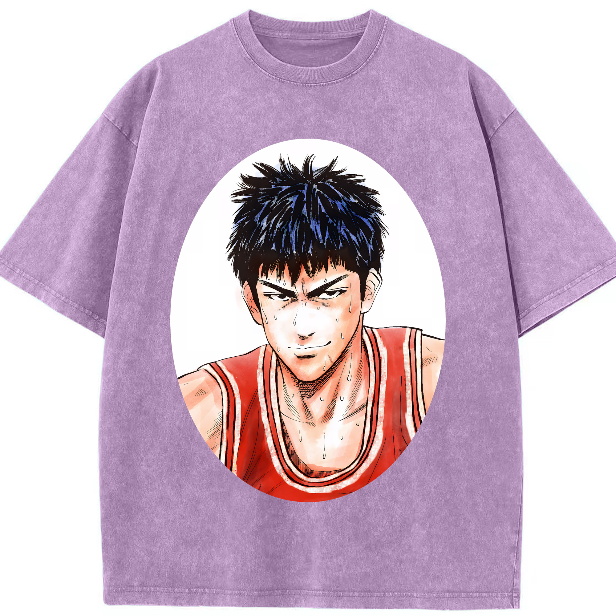 （画像用） SLAM DUNK／スラムダンク 綿100% ヴィンテージ風 半袖Tシャツ（フロントプリント）