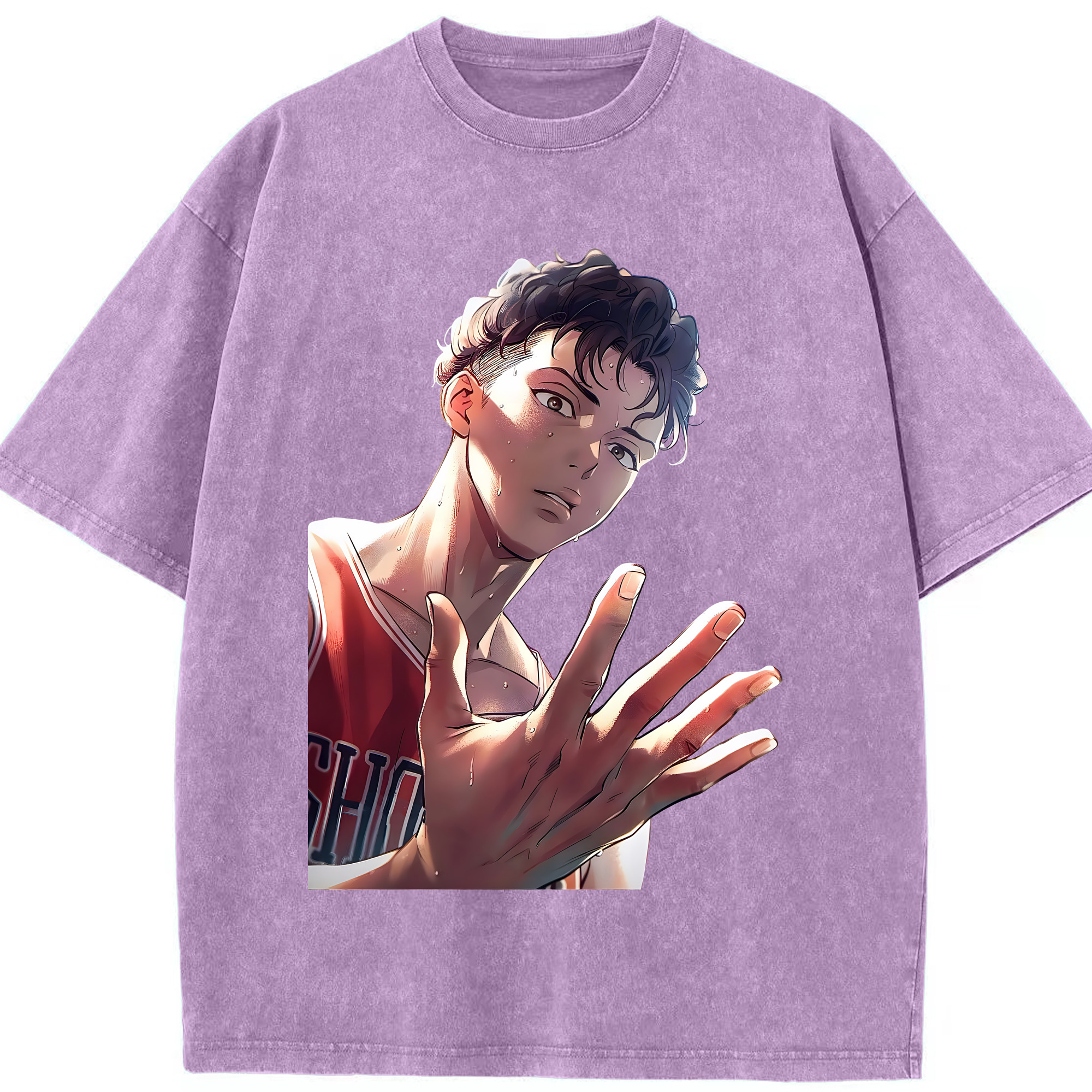（画像用） SLAM DUNK／スラムダンク 綿100% ヴィンテージ風 半袖Tシャツ（フロントプリント）