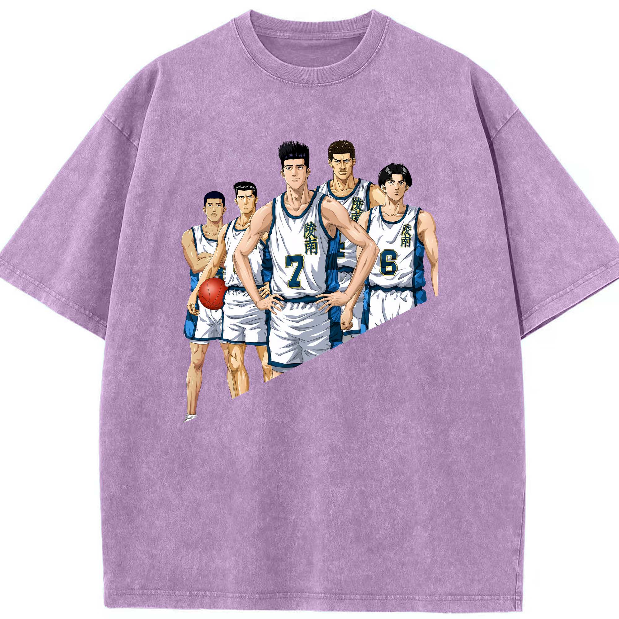 （画像用） SLAM DUNK／スラムダンク 綿100% ヴィンテージ風 半袖Tシャツ（フロントプリント）