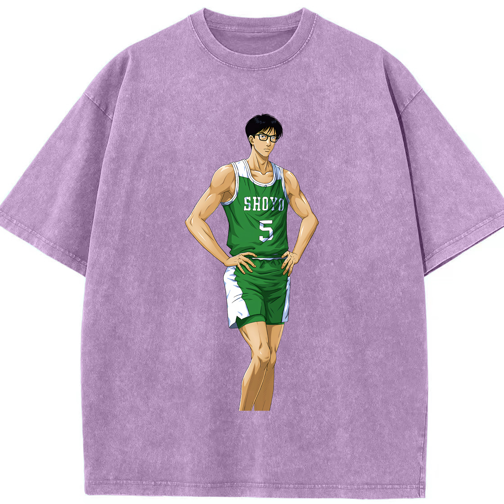 （画像用） SLAM DUNK／スラムダンク 綿100% ヴィンテージ風 半袖Tシャツ（フロントプリント）