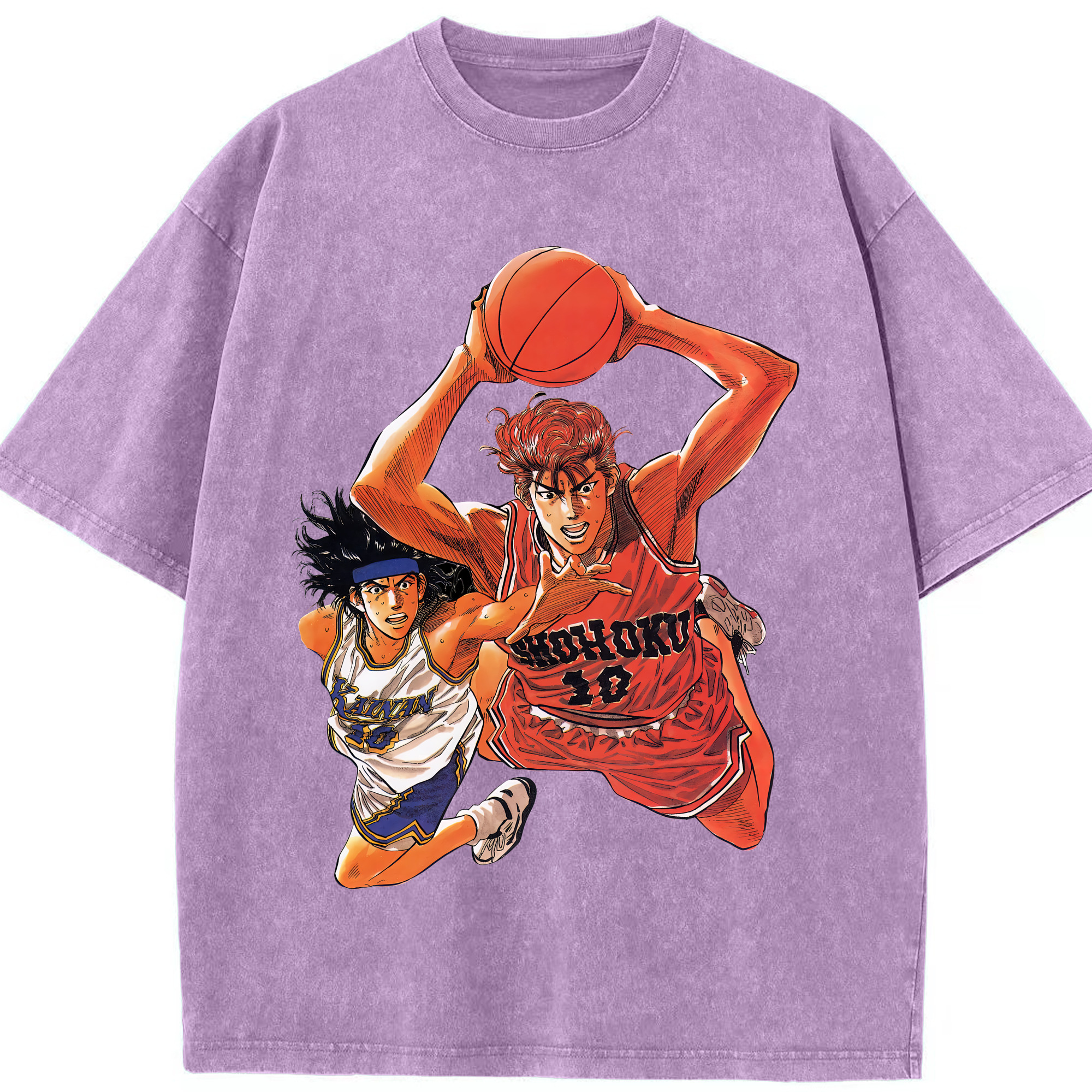 （画像用） SLAM DUNK／スラムダンク 綿100% ヴィンテージ風 半袖Tシャツ（フロントプリント）
