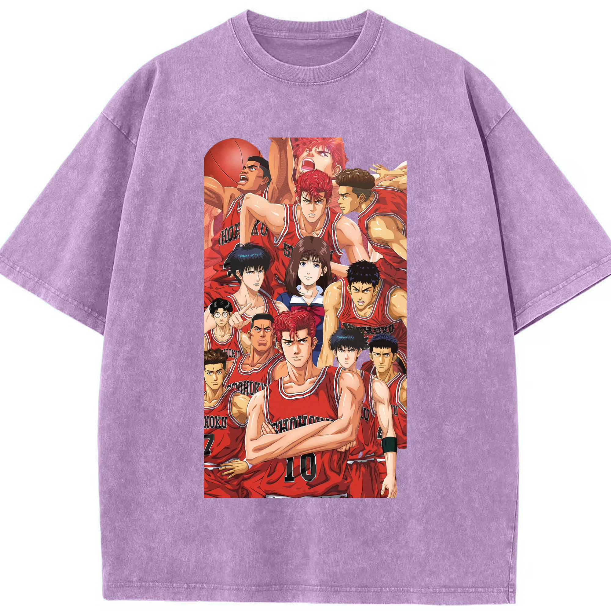 （画像用） SLAM DUNK／スラムダンク 綿100% ヴィンテージ風 半袖Tシャツ（フロントプリント）