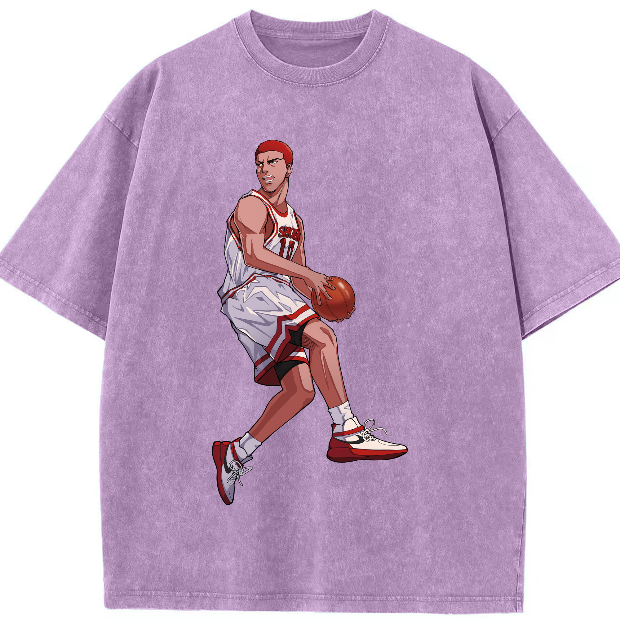 （画像用） SLAM DUNK／スラムダンク 綿100% ヴィンテージ風 半袖Tシャツ（フロントプリント）