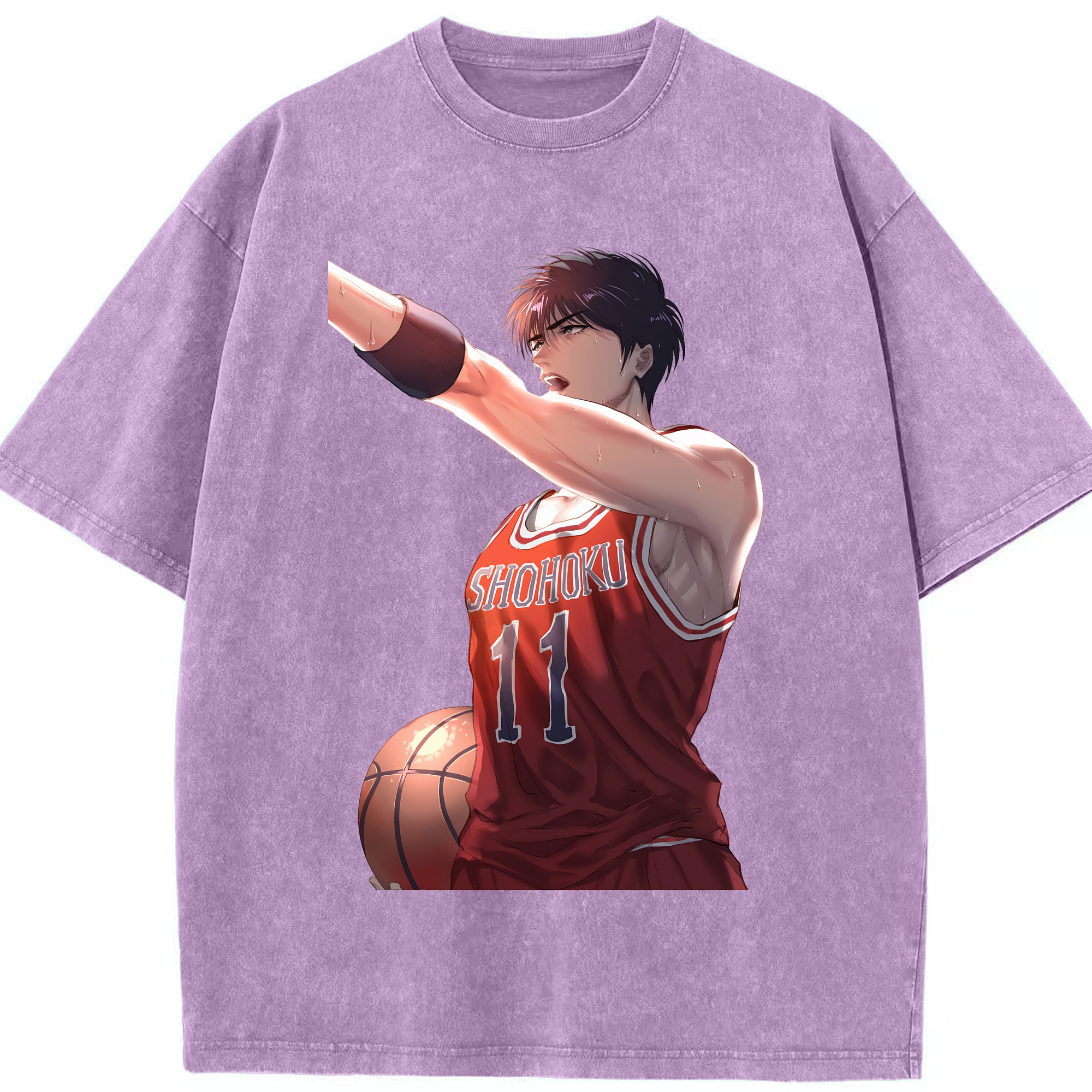 （画像用） SLAM DUNK／スラムダンク 綿100% ヴィンテージ風 半袖Tシャツ（フロントプリント）