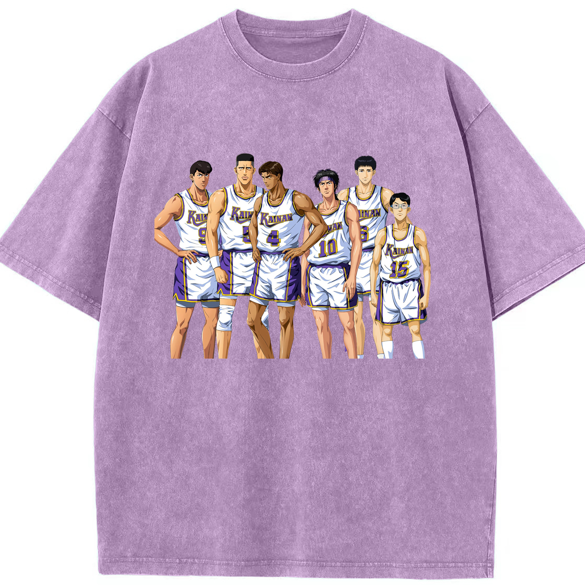 （画像用） SLAM DUNK／スラムダンク 綿100% ヴィンテージ風 半袖Tシャツ（フロントプリント）