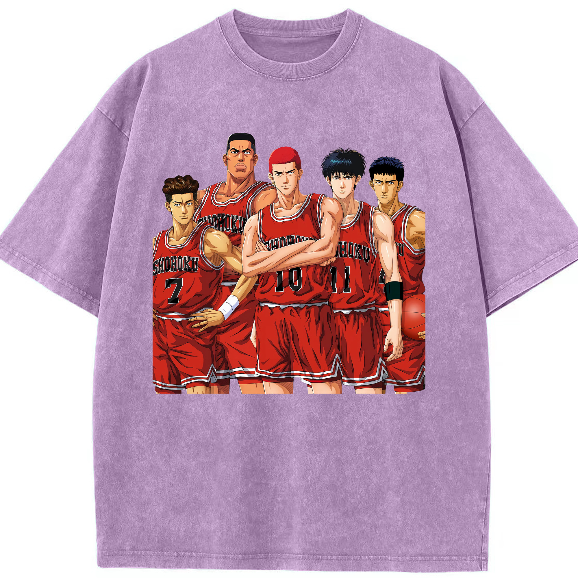 （画像用） SLAM DUNK／スラムダンク 綿100% ヴィンテージ風 半袖Tシャツ（フロントプリント）
