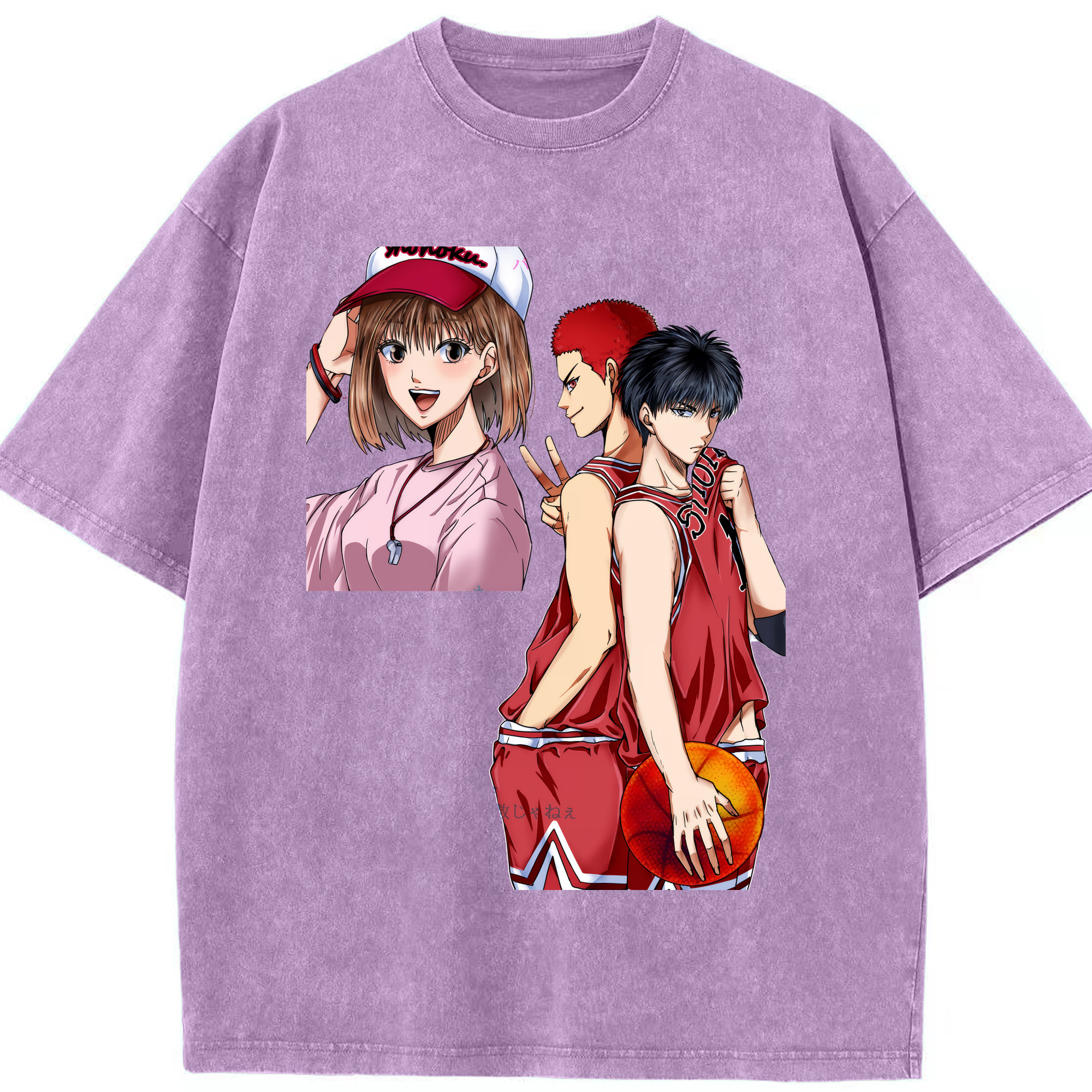 （画像用） SLAM DUNK／スラムダンク 綿100% ヴィンテージ風 半袖Tシャツ（フロントプリント）
