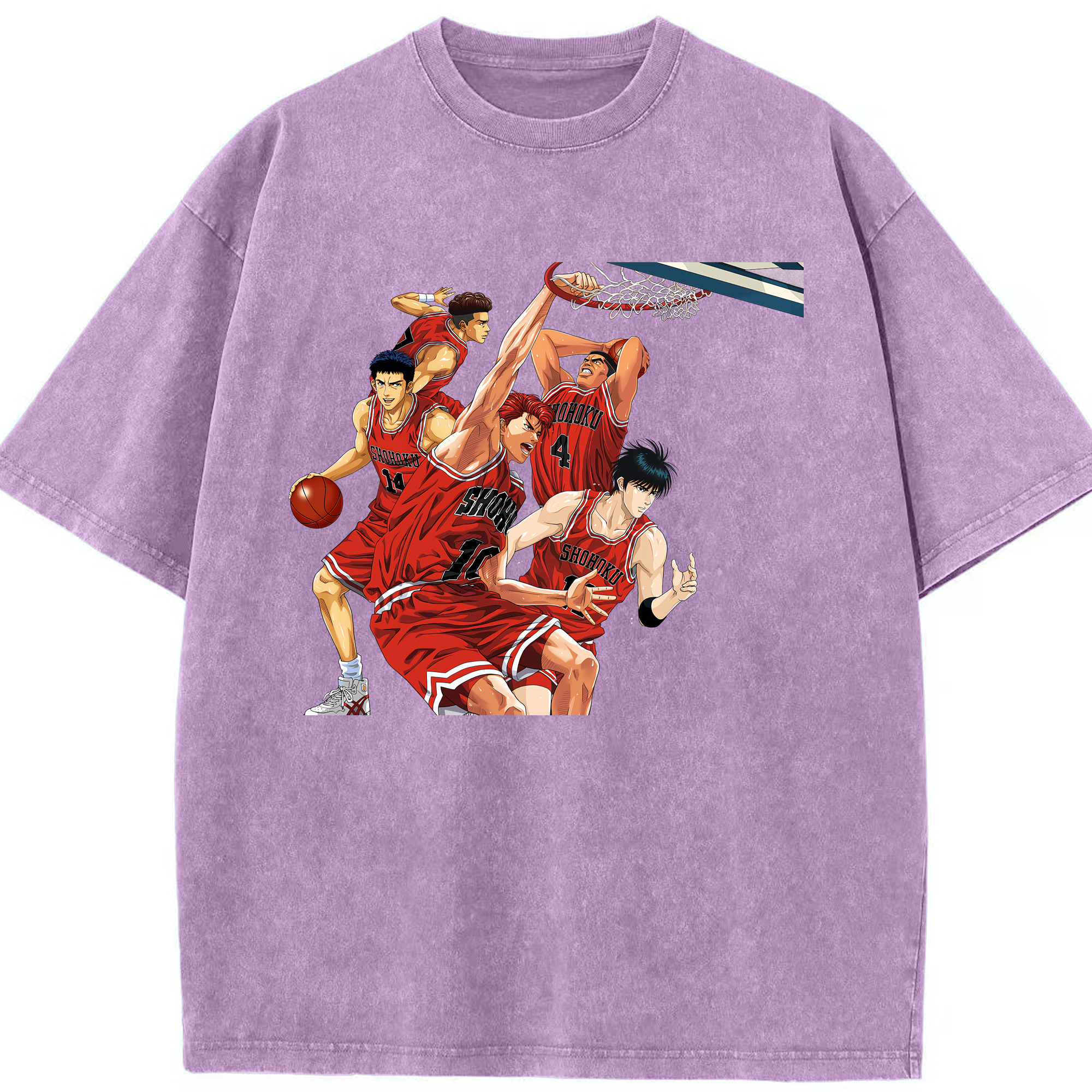 （画像用） SLAM DUNK／スラムダンク 綿100% ヴィンテージ風 半袖Tシャツ（フロントプリント）