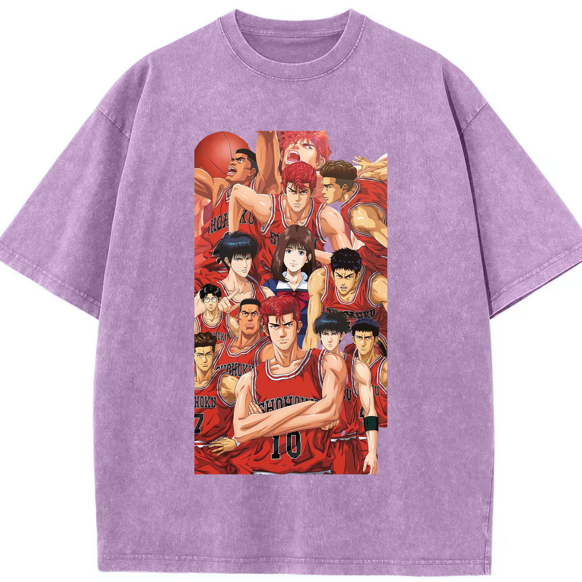 （画像用） SLAM DUNK／スラムダンク 綿100% ヴィンテージ風 半袖Tシャツ（フロントプリント）
