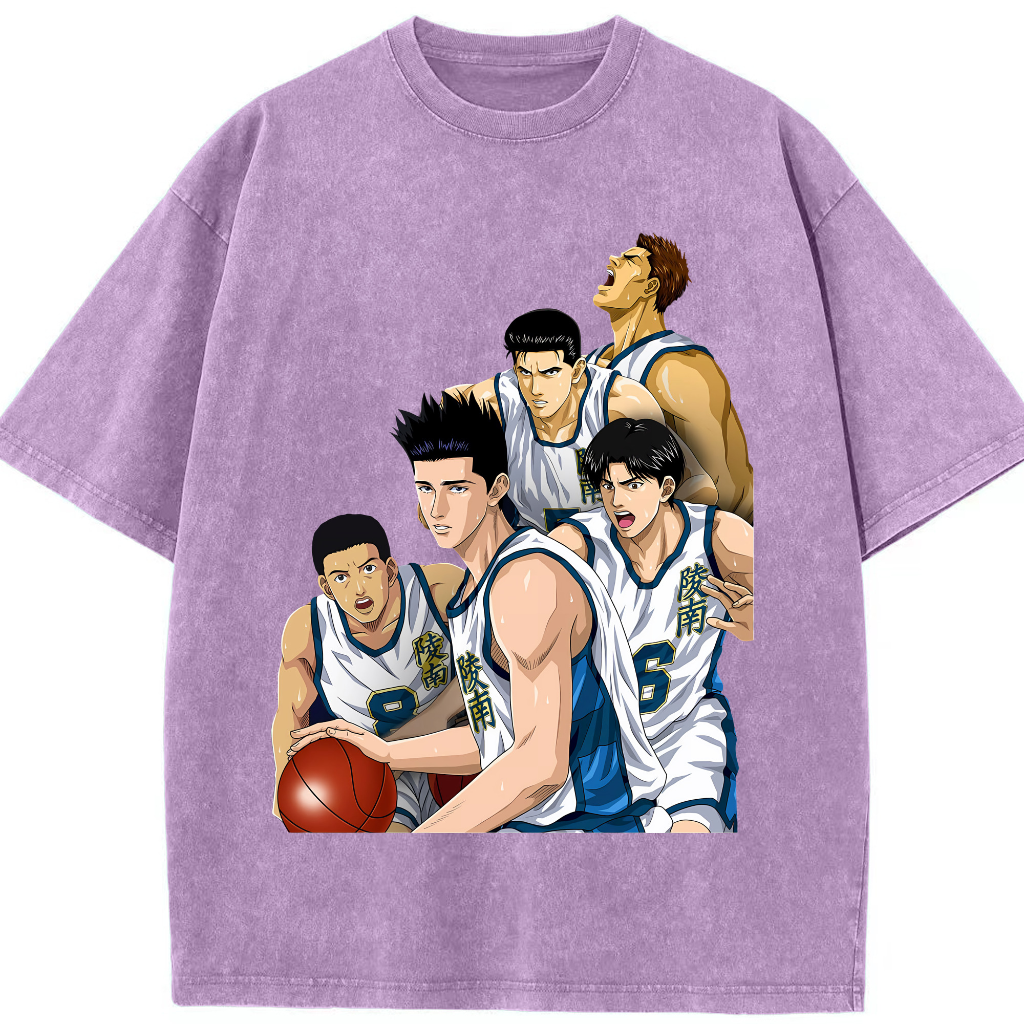 （画像用） SLAM DUNK／スラムダンク 綿100% ヴィンテージ風 半袖Tシャツ（フロントプリント）