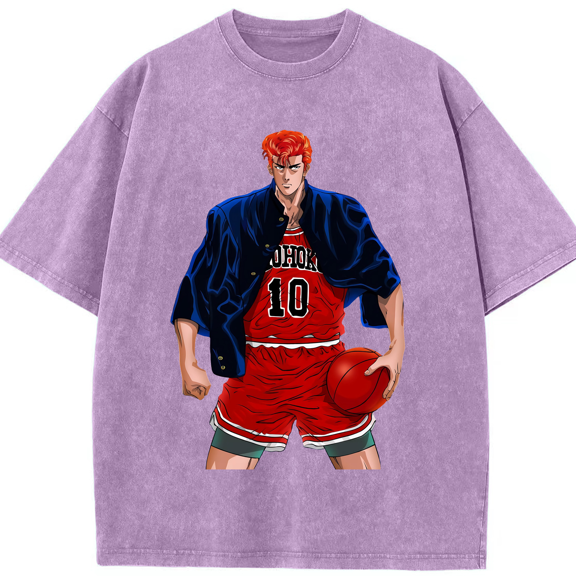 （画像用） SLAM DUNK／スラムダンク 綿100% ヴィンテージ風 半袖Tシャツ（フロントプリント）