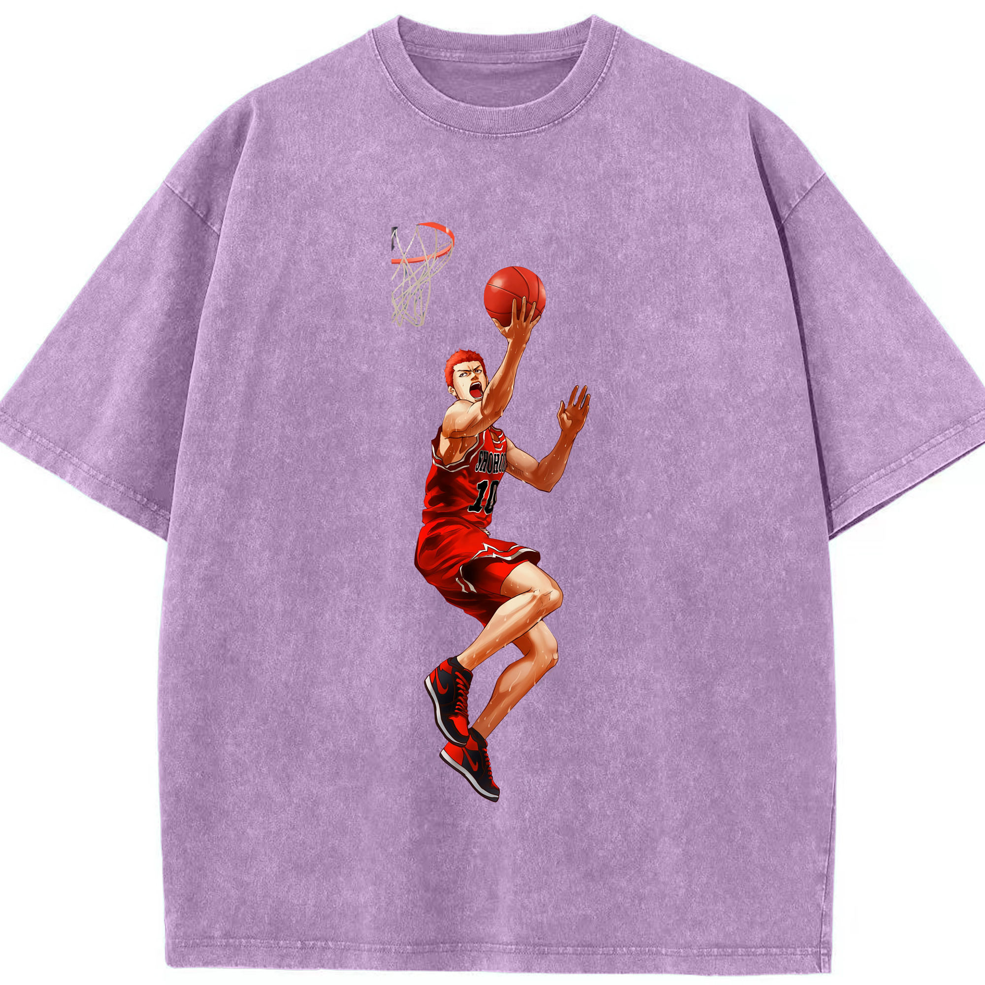 （画像用） SLAM DUNK／スラムダンク 綿100% ヴィンテージ風 半袖Tシャツ（フロントプリント）