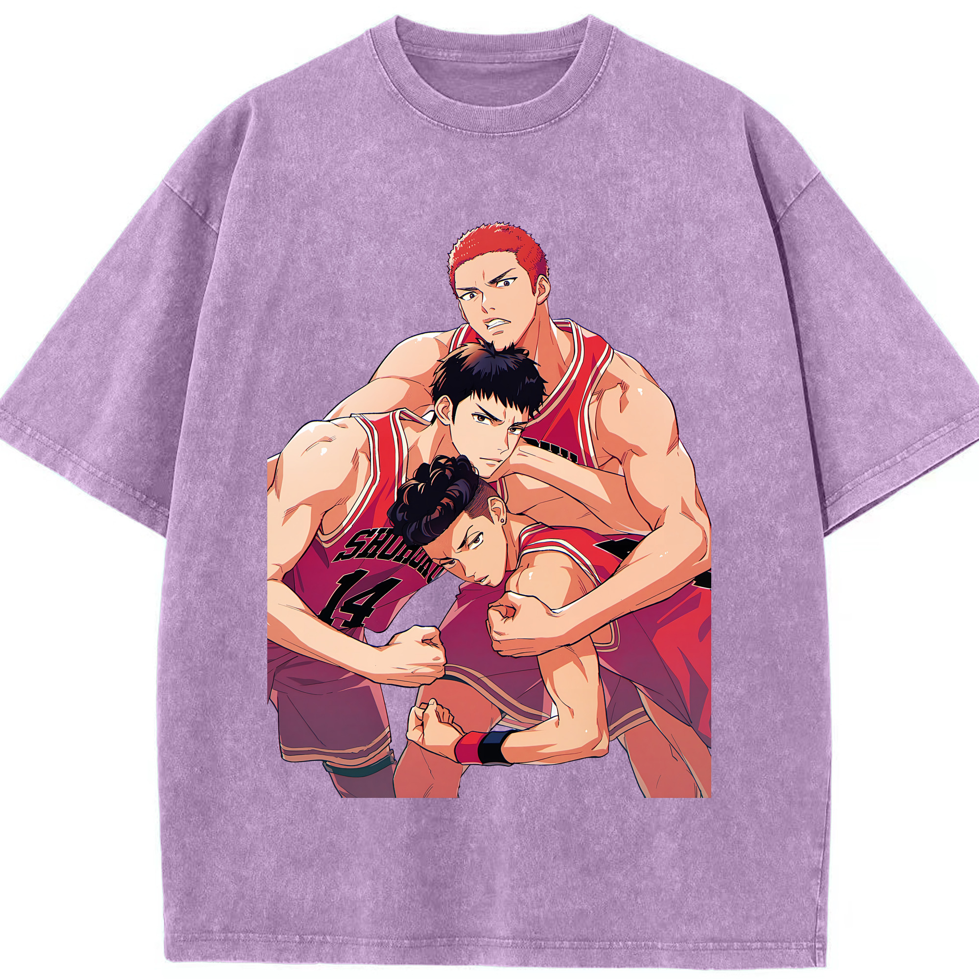 （画像用） SLAM DUNK／スラムダンク 綿100% ヴィンテージ風 半袖Tシャツ（フロントプリント）