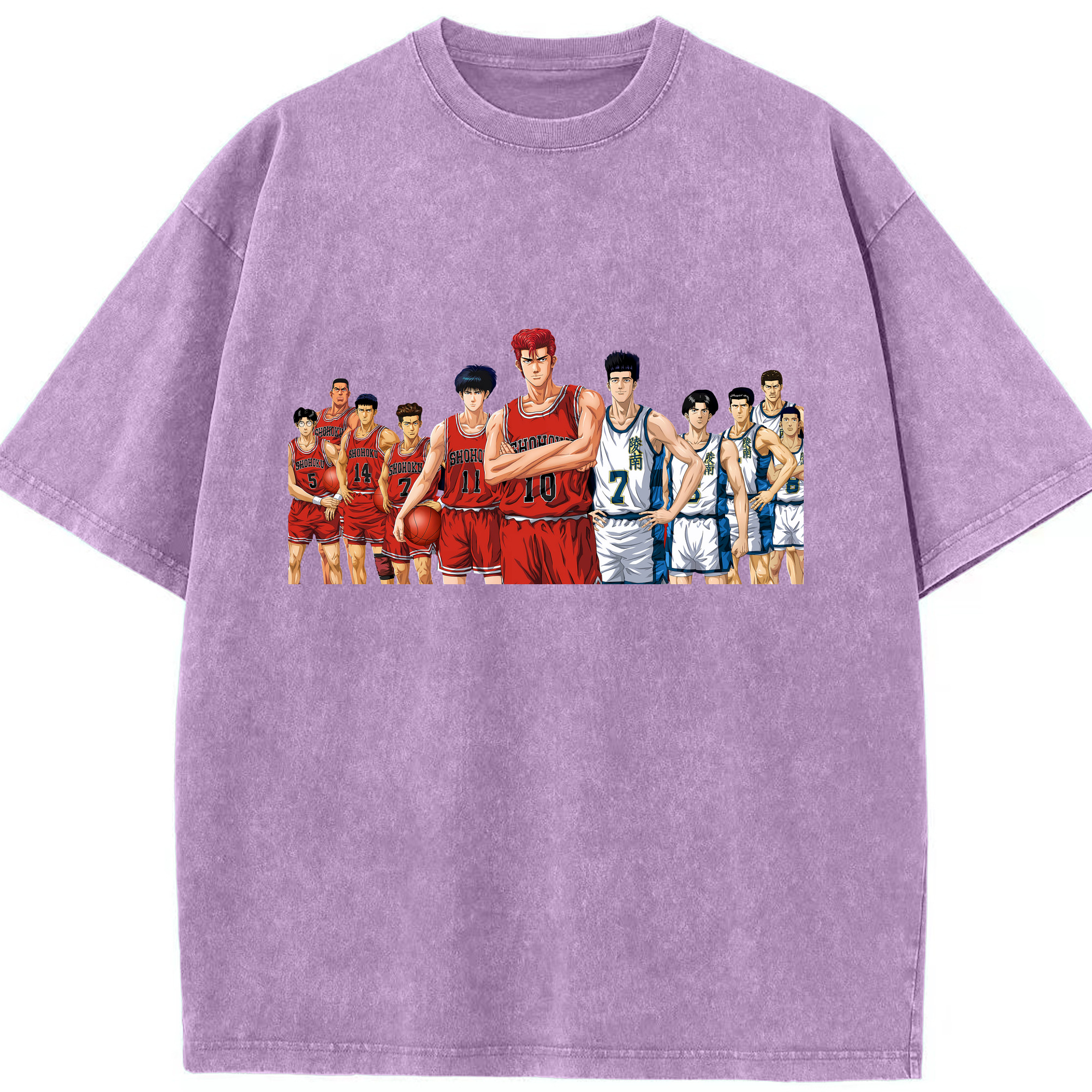 （画像用） SLAM DUNK／スラムダンク 綿100% ヴィンテージ風 半袖Tシャツ（フロントプリント）