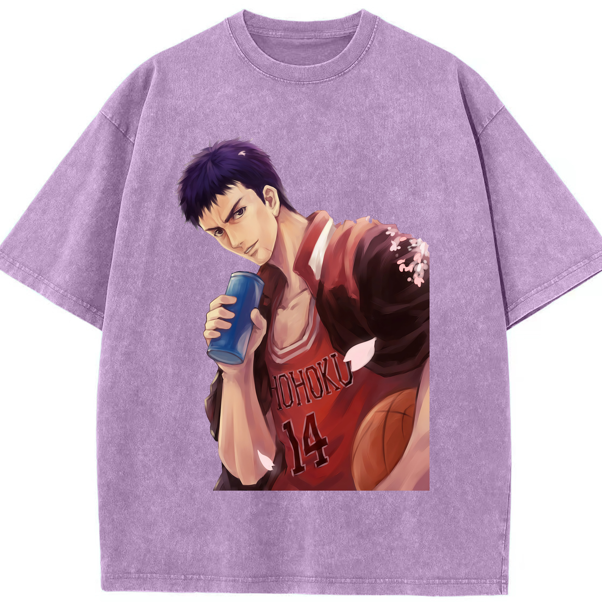 （画像用） SLAM DUNK／スラムダンク 綿100% ヴィンテージ風 半袖Tシャツ（フロントプリント）