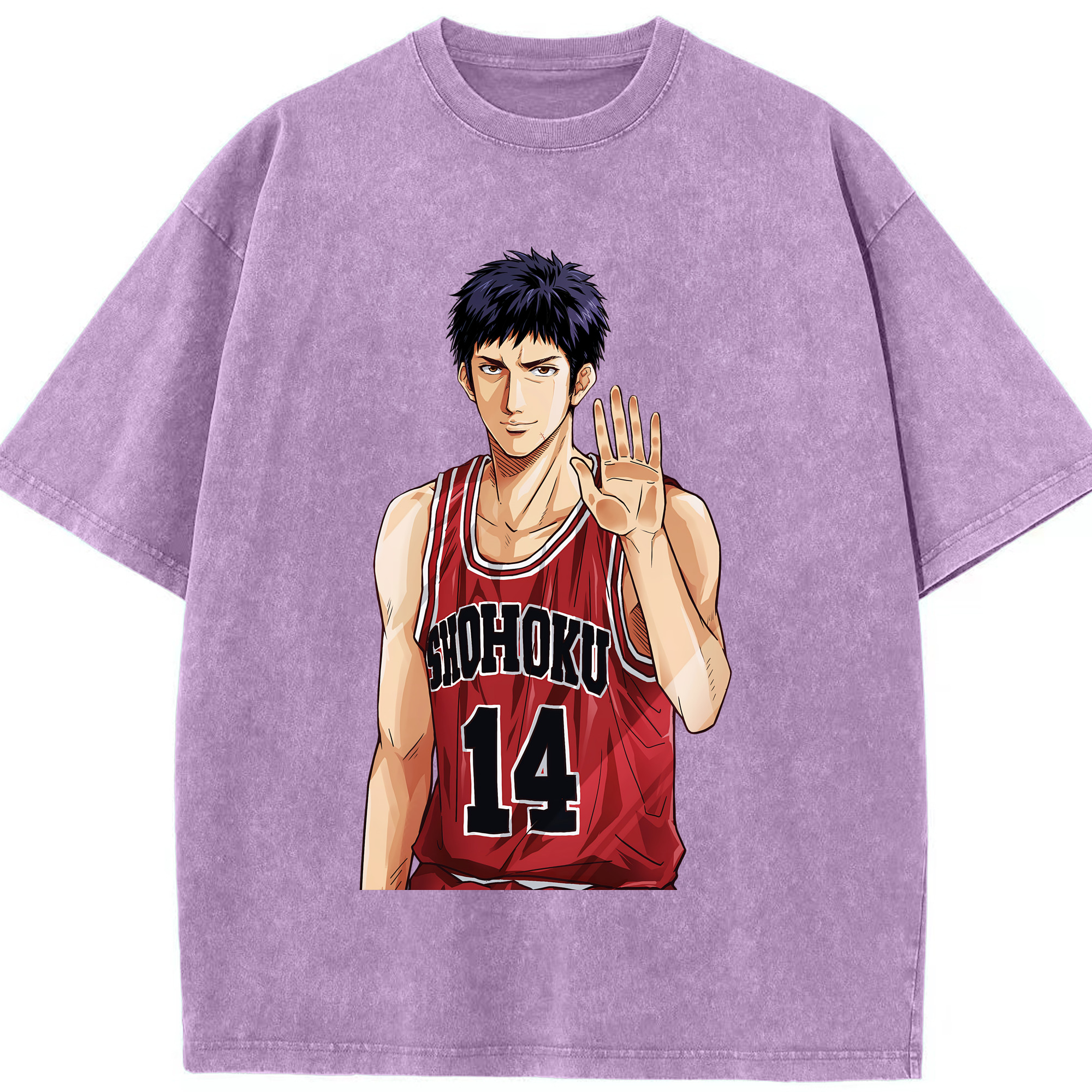 （画像用） SLAM DUNK／スラムダンク 綿100% ヴィンテージ風 半袖Tシャツ（フロントプリント）