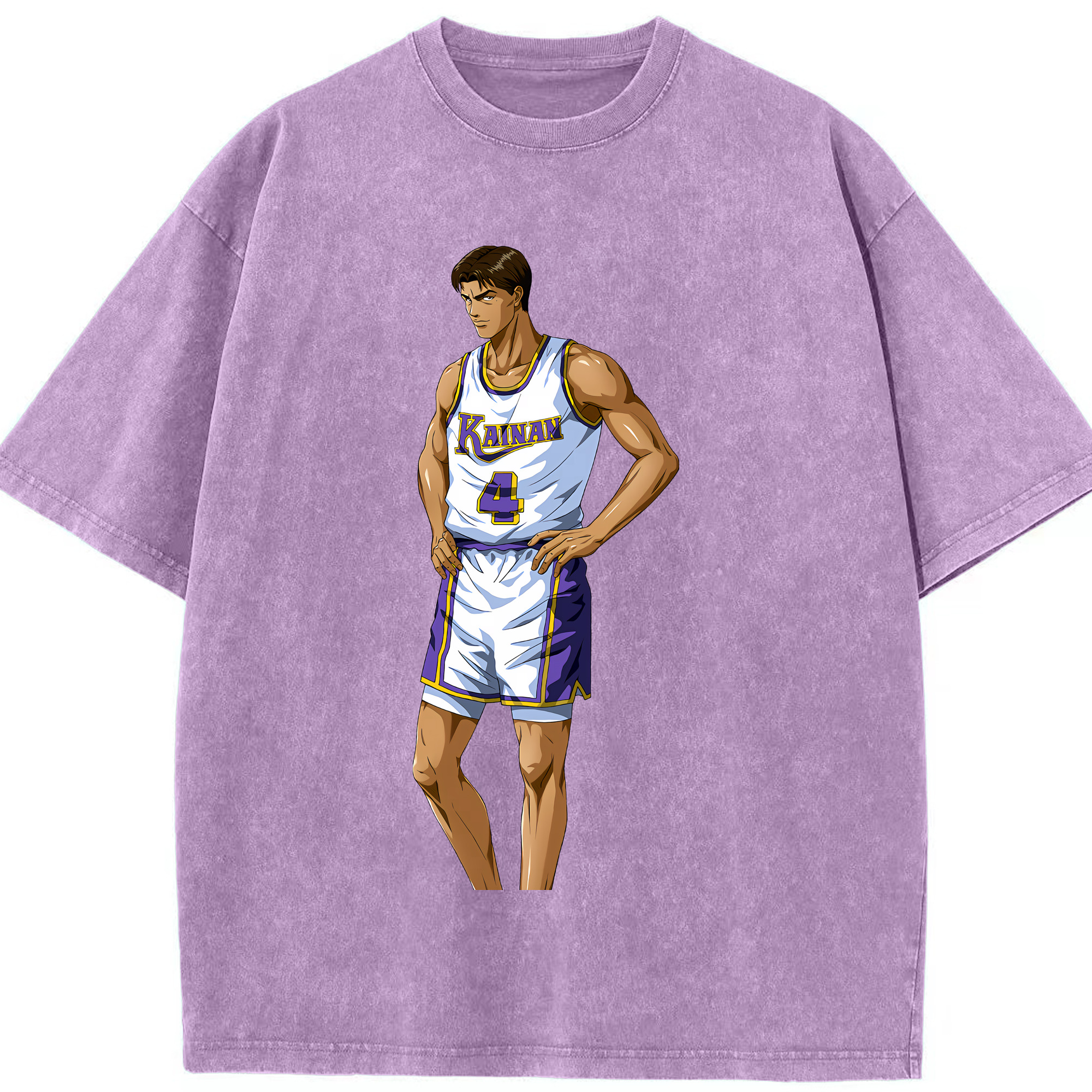 （画像用） SLAM DUNK／スラムダンク 綿100% ヴィンテージ風 半袖Tシャツ（フロントプリント）