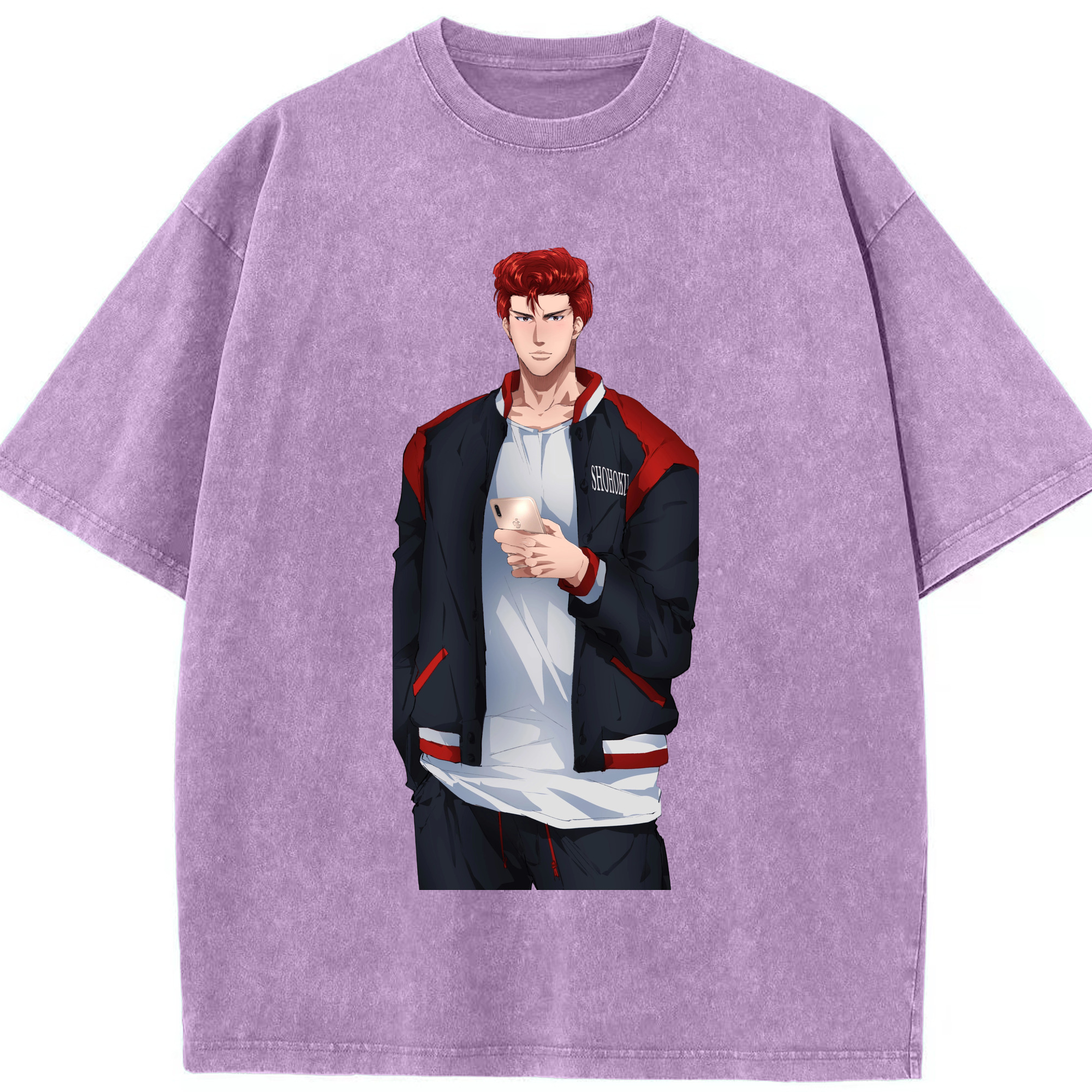 （画像用） SLAM DUNK／スラムダンク 綿100% ヴィンテージ風 半袖Tシャツ（フロントプリント）