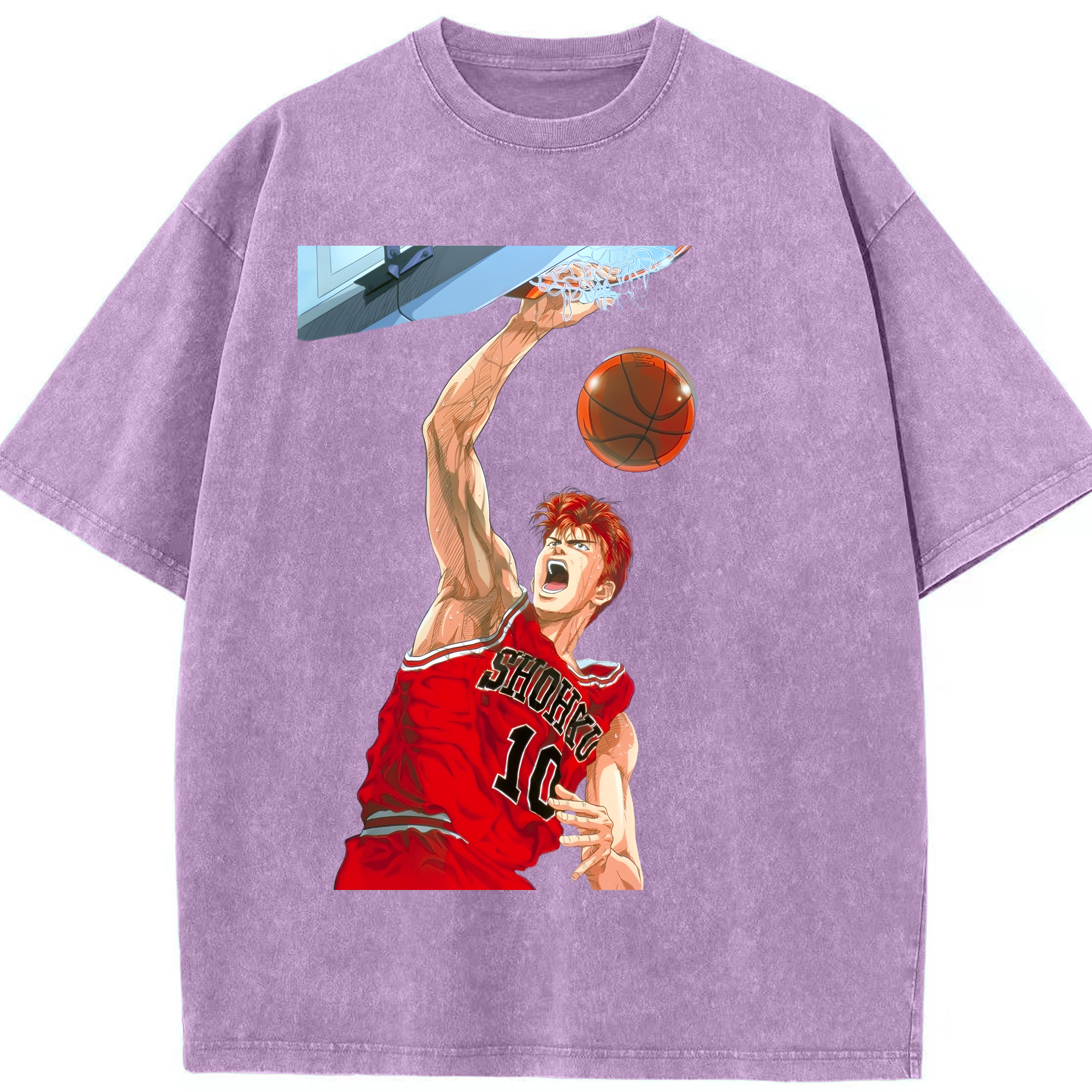（画像用） SLAM DUNK／スラムダンク 綿100% ヴィンテージ風 半袖Tシャツ（フロントプリント）
