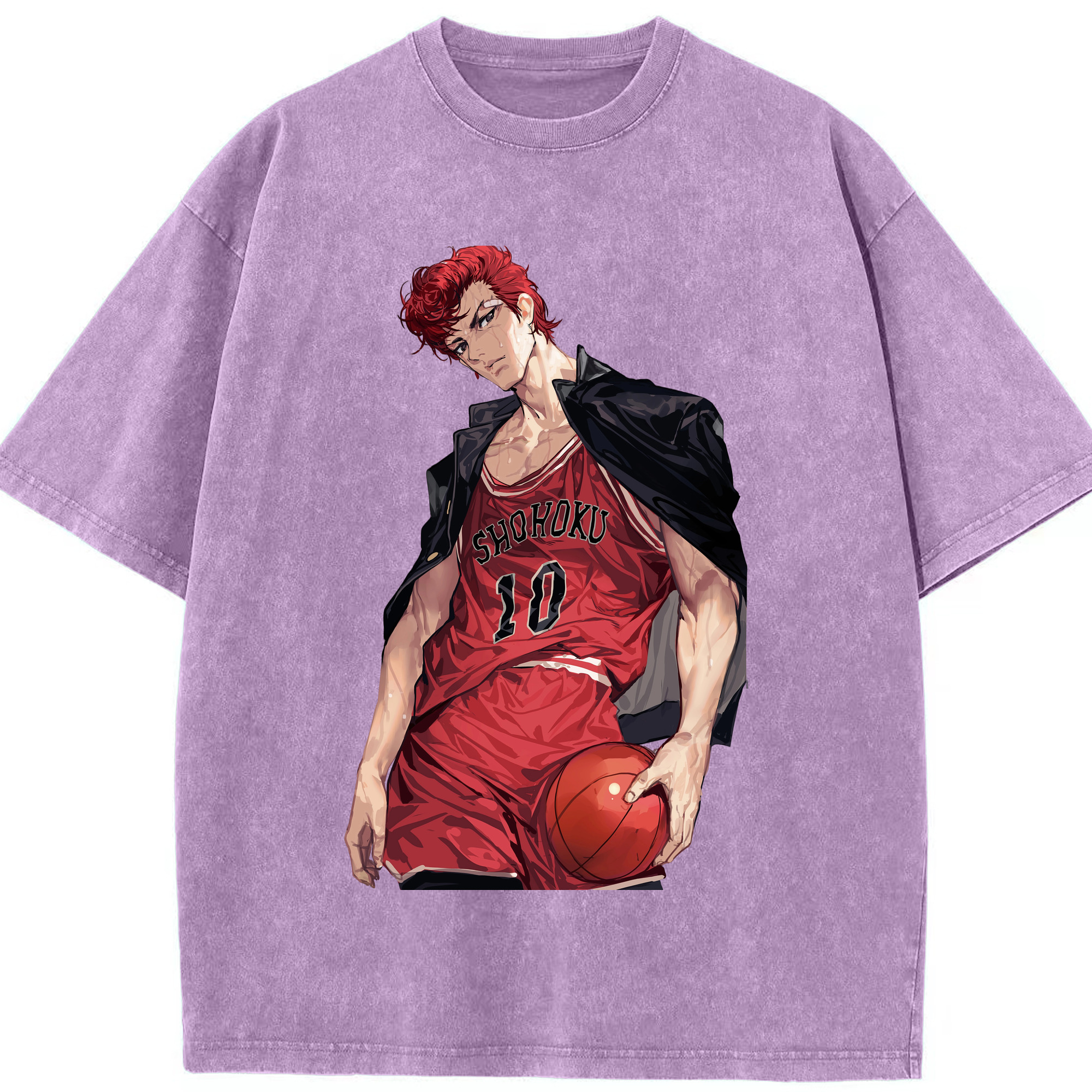 （画像用） SLAM DUNK／スラムダンク 綿100% ヴィンテージ風 半袖Tシャツ（フロントプリント）