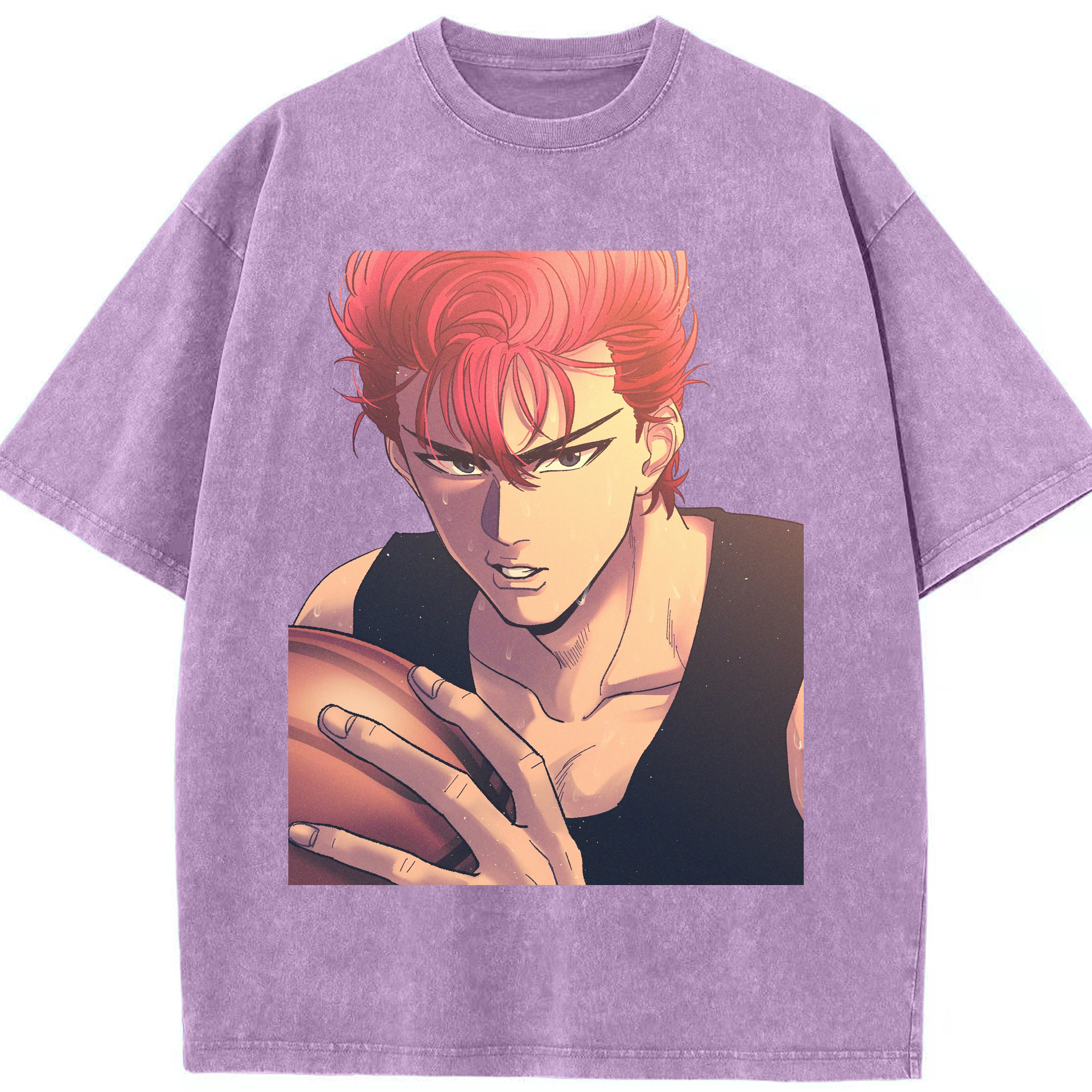 （画像用） SLAM DUNK／スラムダンク 綿100% ヴィンテージ風 半袖Tシャツ（フロントプリント）